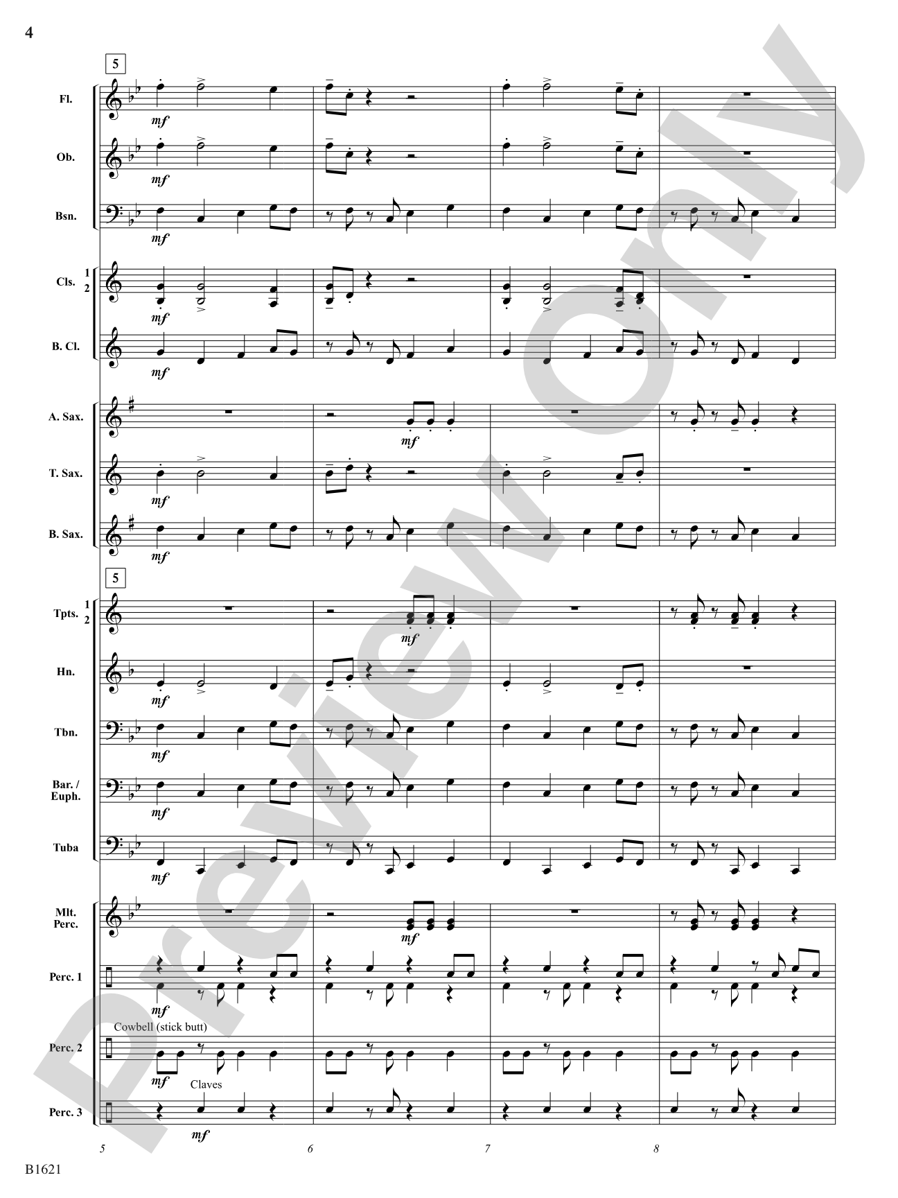 The Big Mambo: Concert Band Conductor Score & Parts