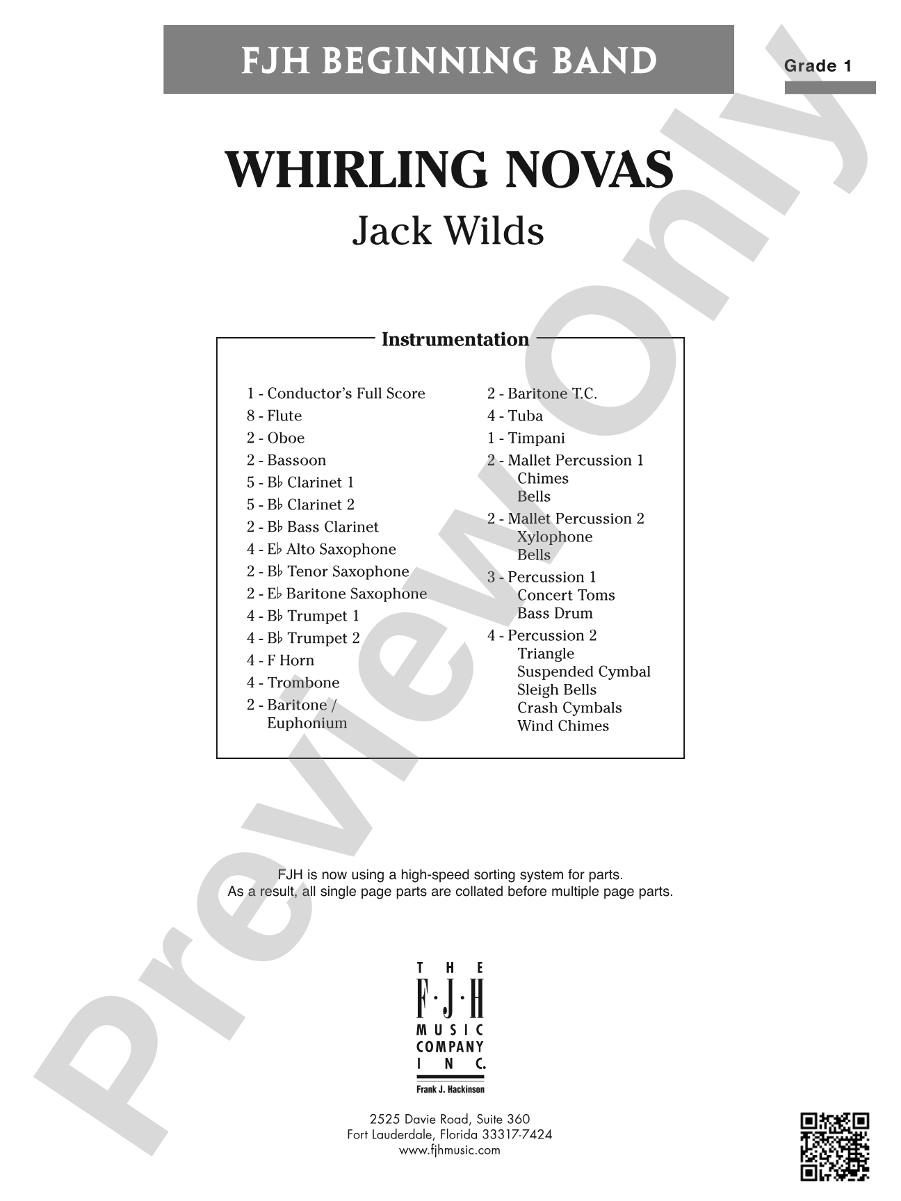 Whirling Novas: Concert Band Conductor Score & Parts