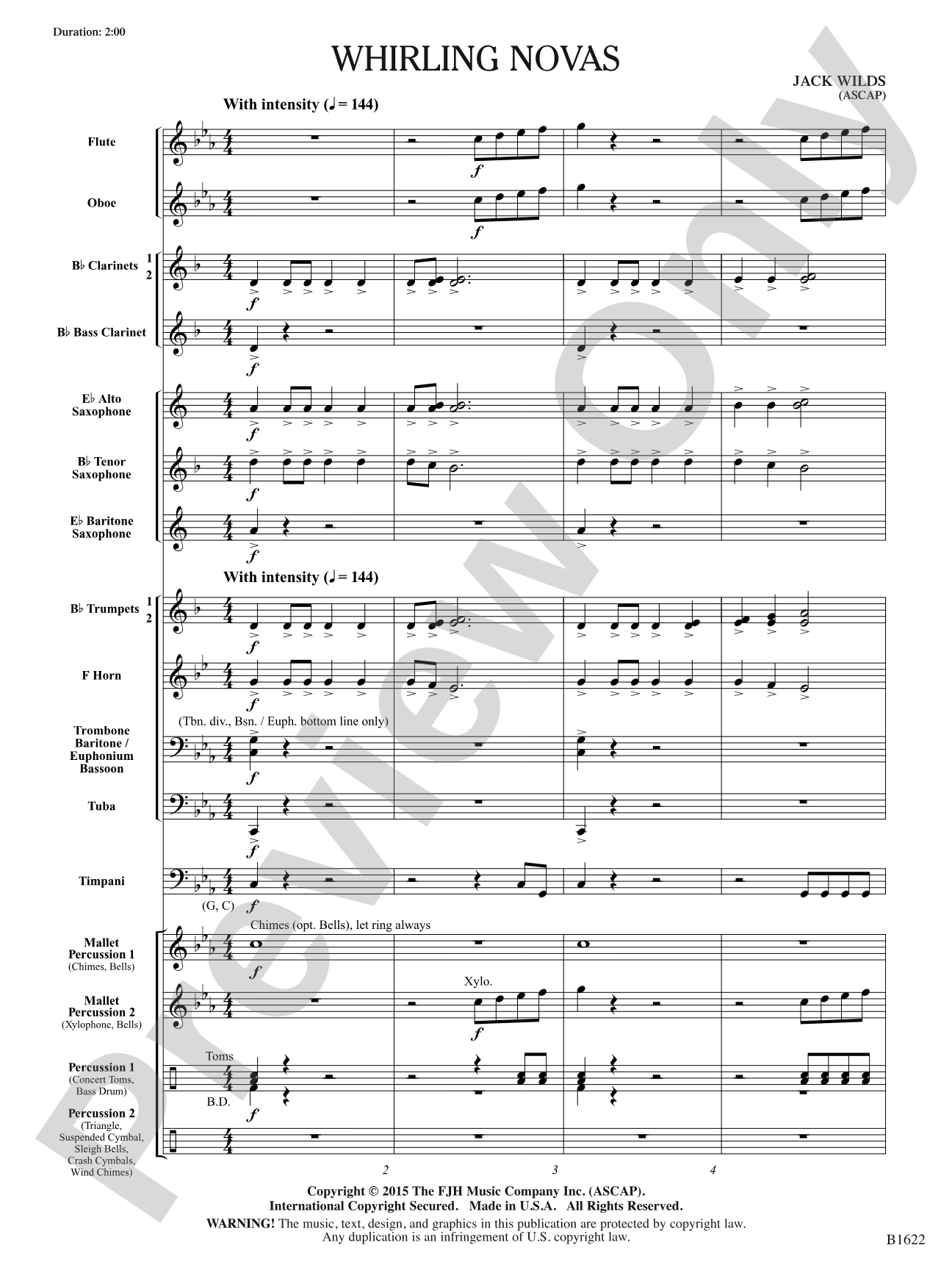 Whirling Novas: Concert Band Conductor Score & Parts