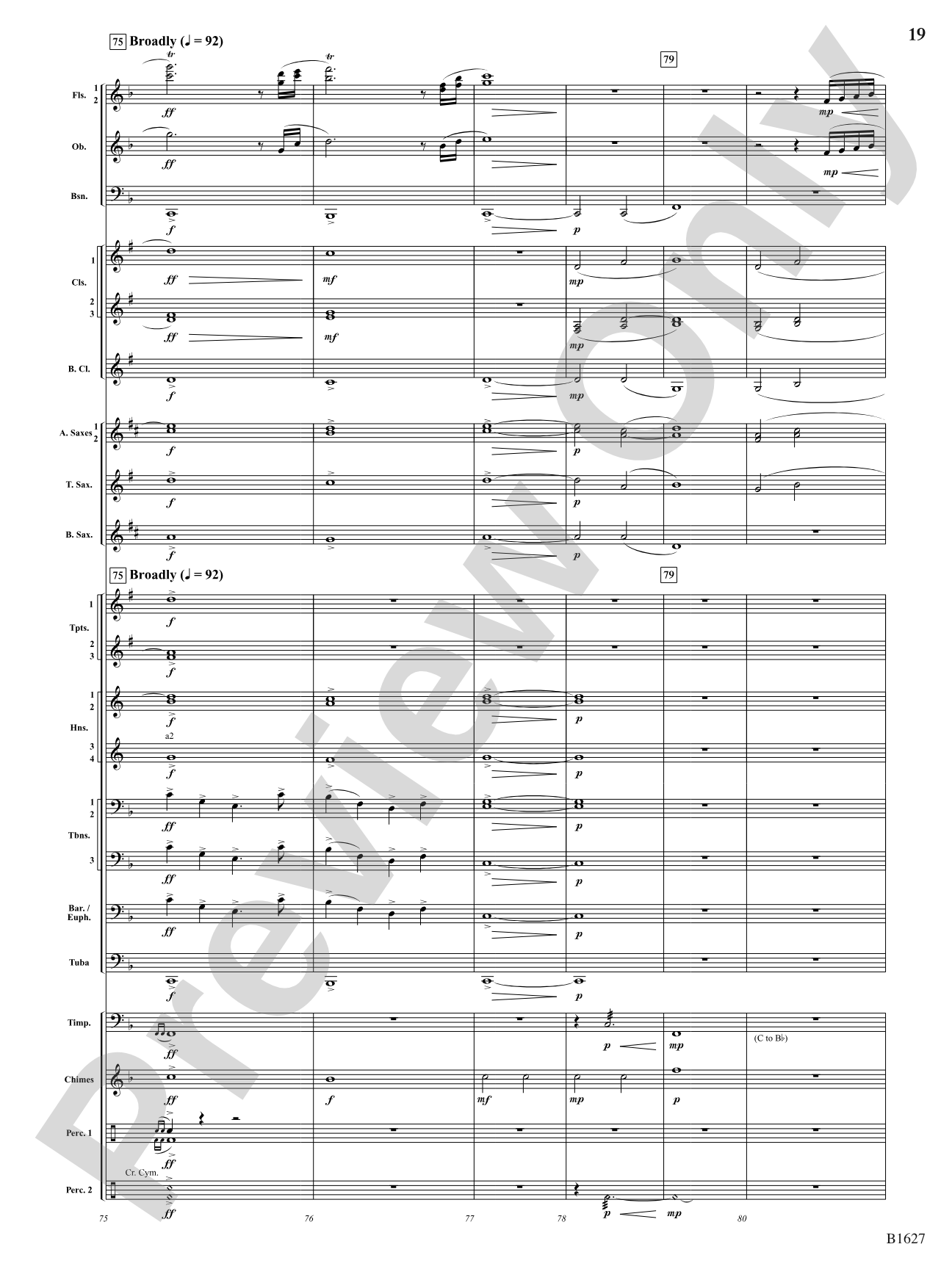 Skyline: Concert Band Conductor Score & Parts