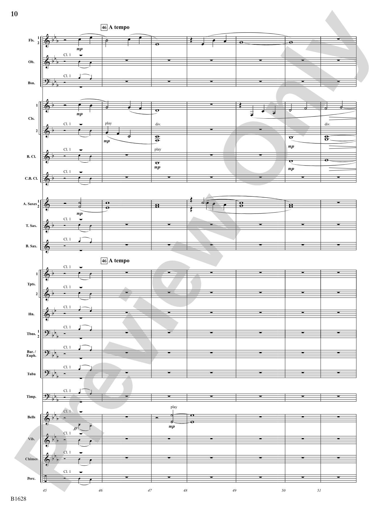 Rippling Watercolors: Concert Band Conductor Score & Parts