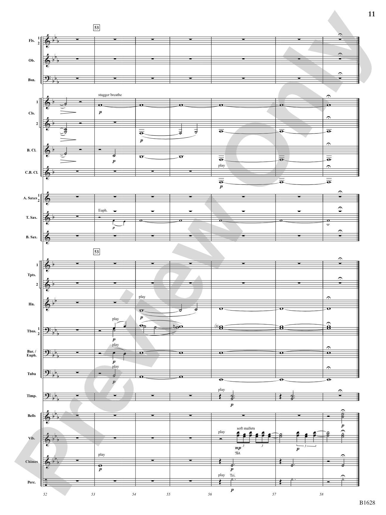 Rippling Watercolors: Concert Band Conductor Score & Parts