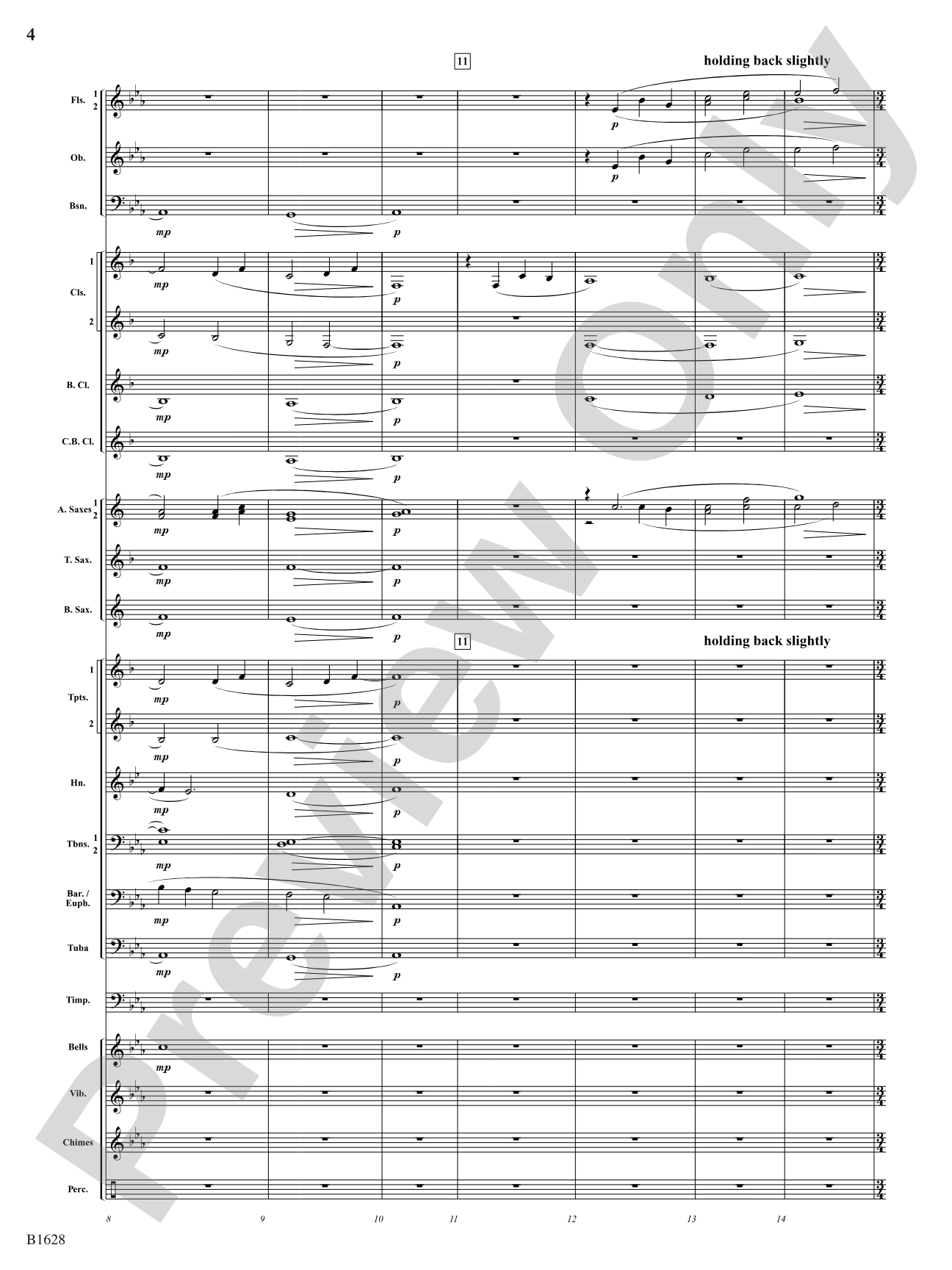 Rippling Watercolors: Concert Band Conductor Score & Parts