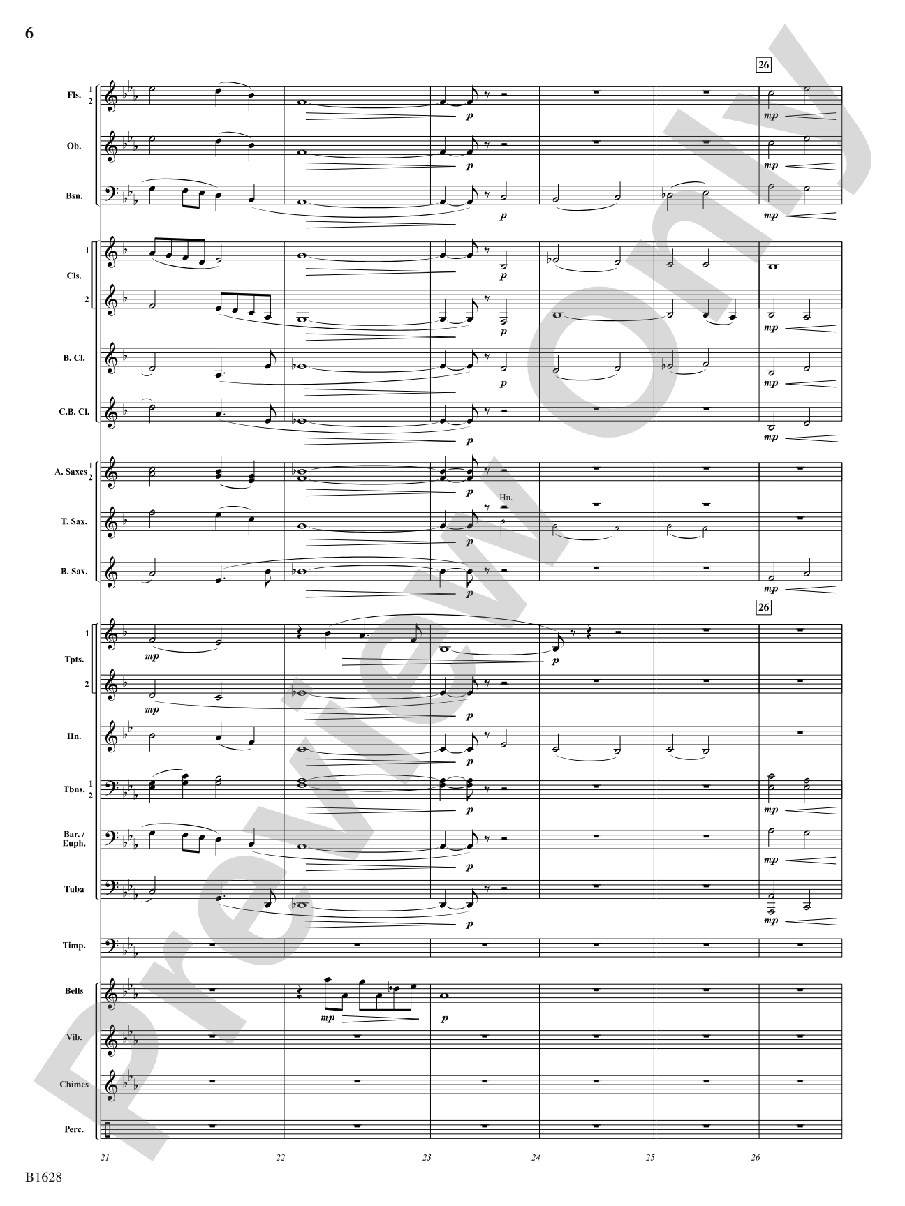 Rippling Watercolors: Concert Band Conductor Score & Parts