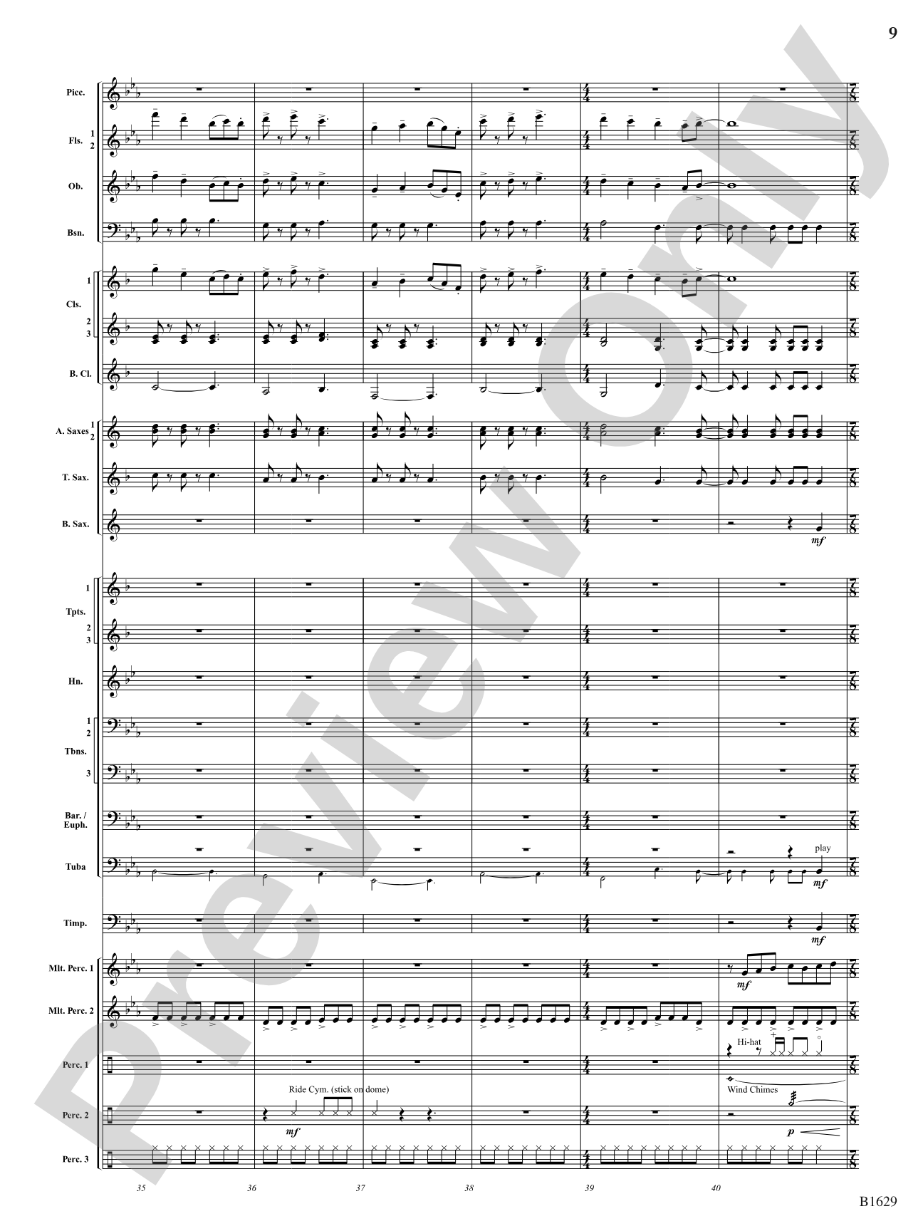 Kinetic Dances: Concert Band Conductor Score & Parts