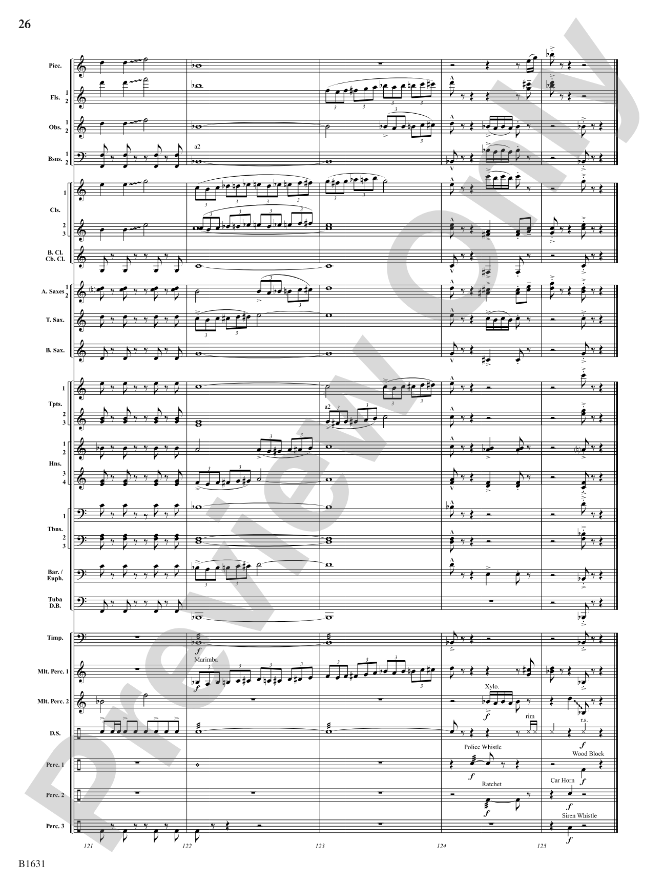 A Toonful Tune: Concert Band Conductor Score & Parts