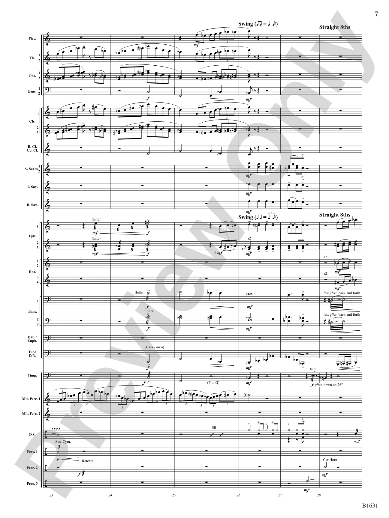 A Toonful Tune: Concert Band Conductor Score & Parts