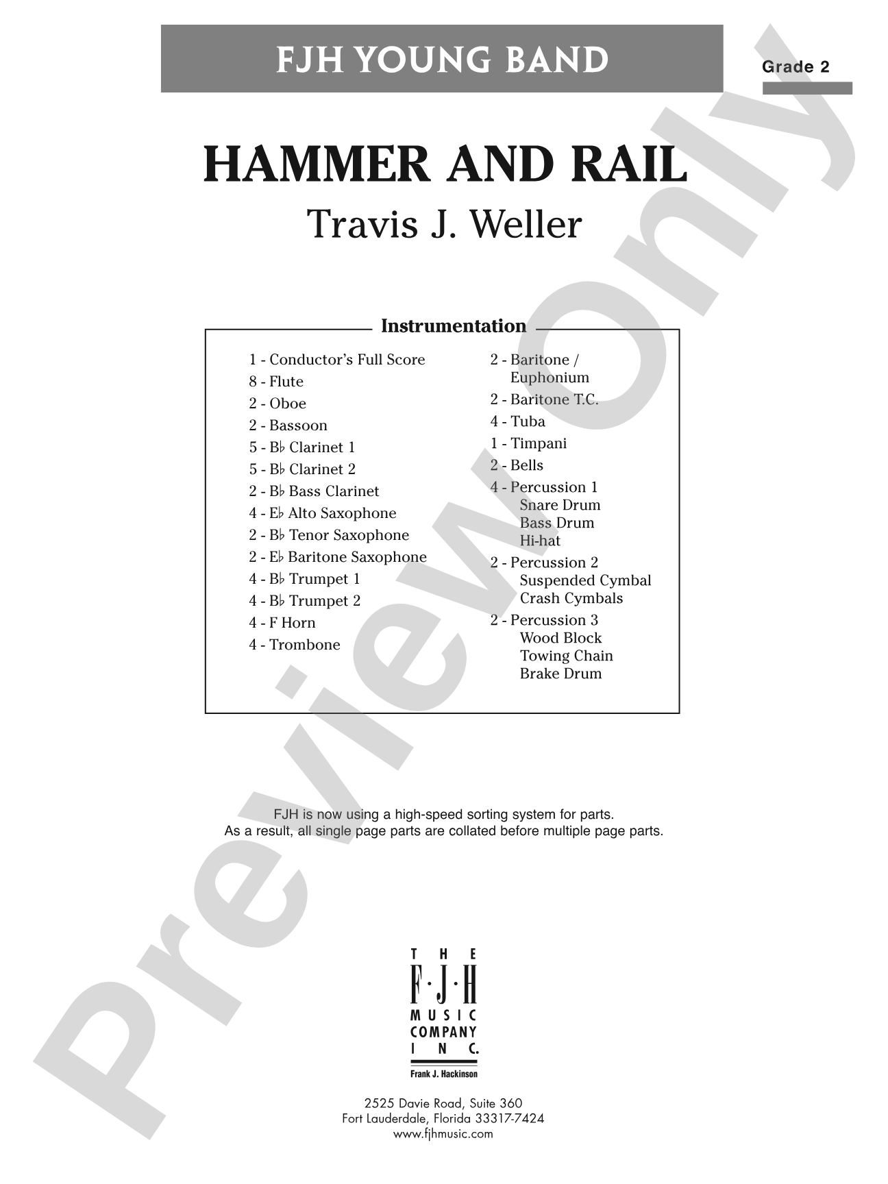 Hammer and Rail: Concert Band Conductor Score & Parts