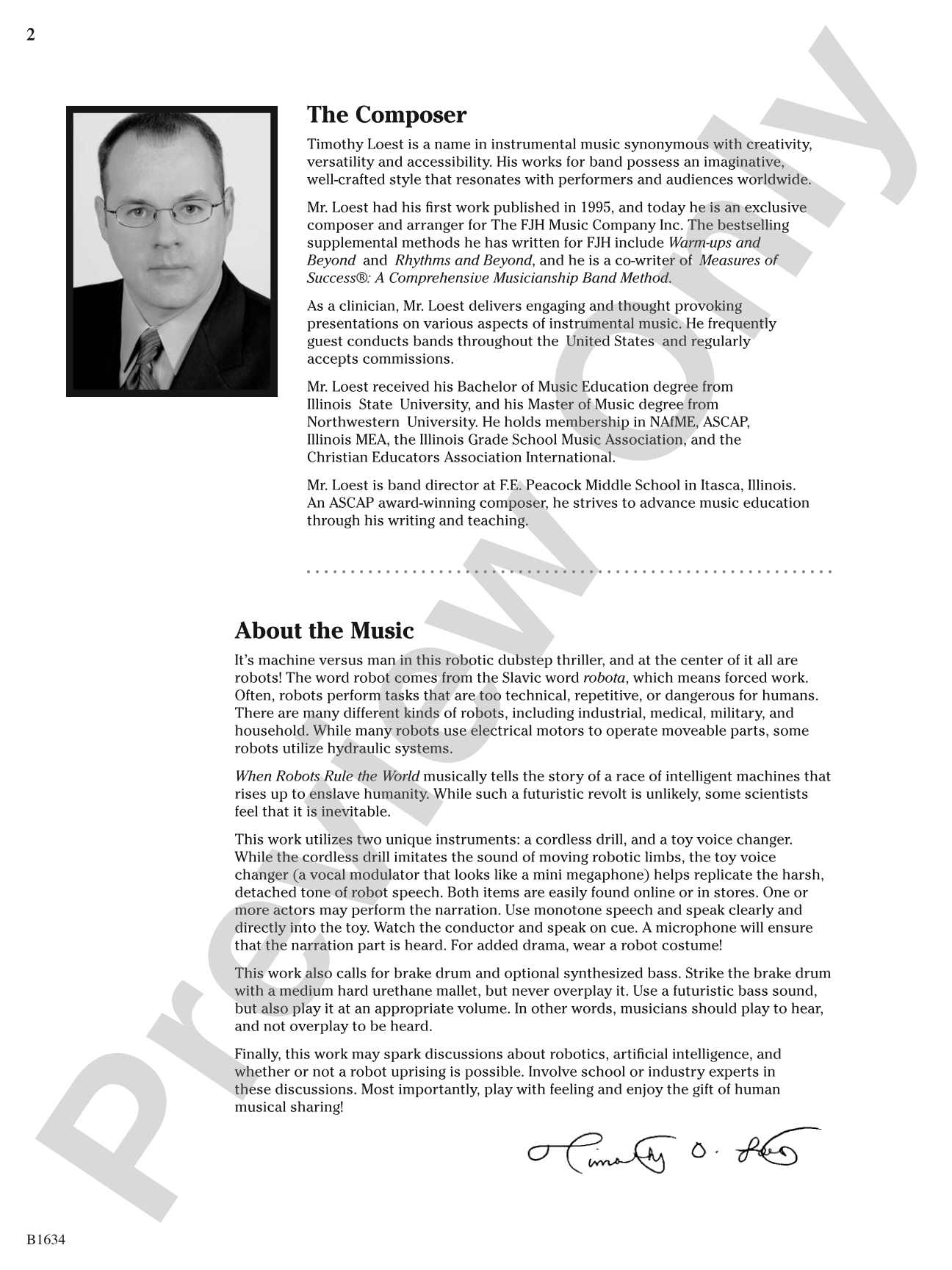 When Robots Rule the World: Concert Band Conductor Score & Parts