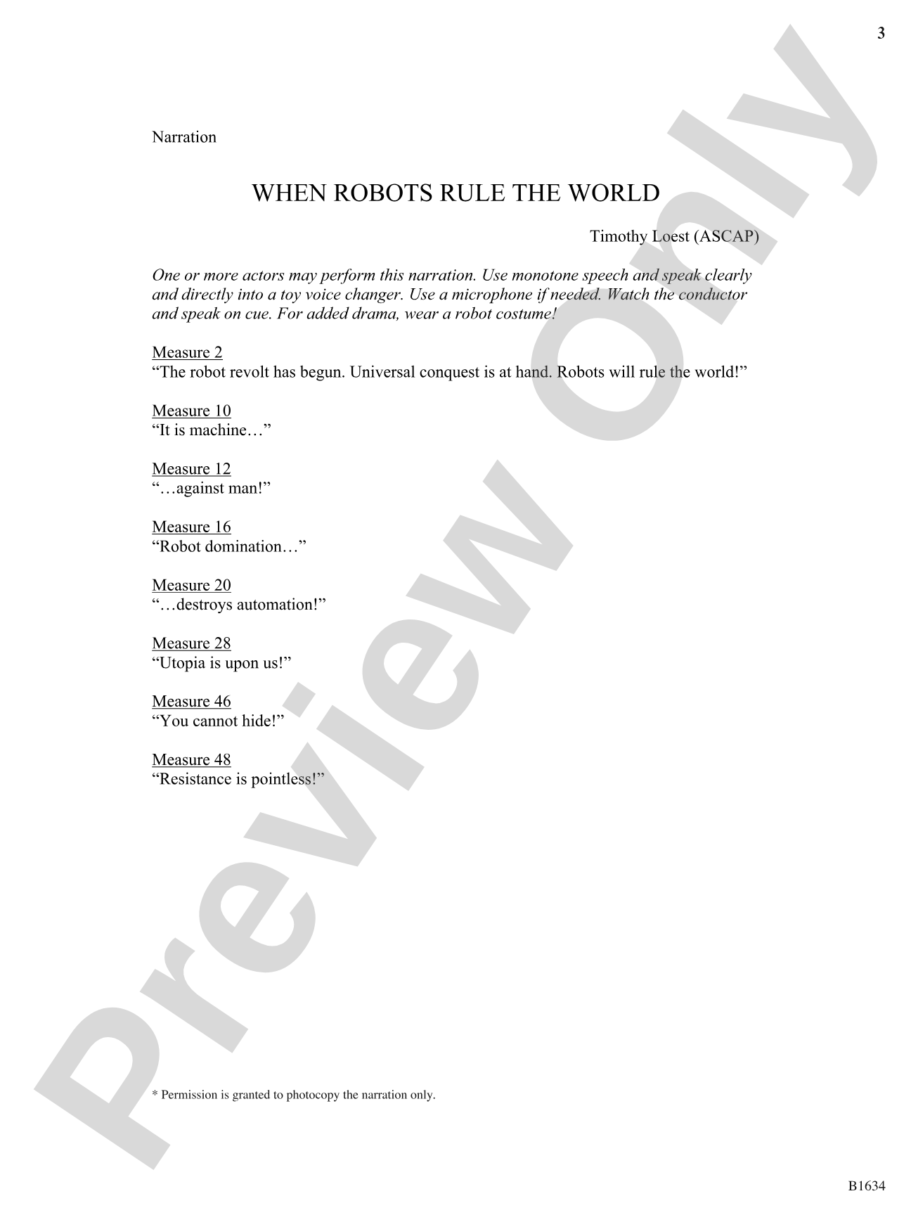 When Robots Rule the World: Concert Band Conductor Score & Parts