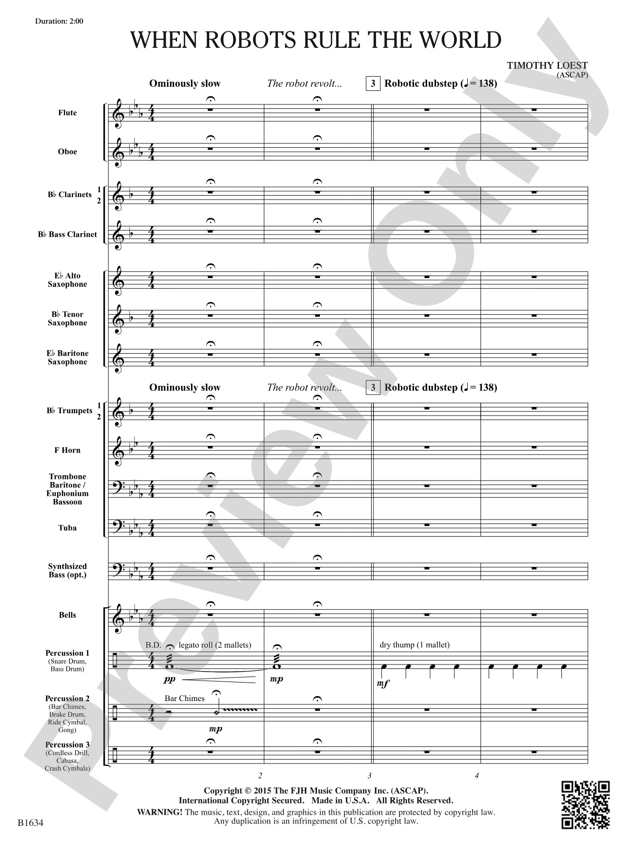 When Robots Rule the World: Concert Band Conductor Score & Parts