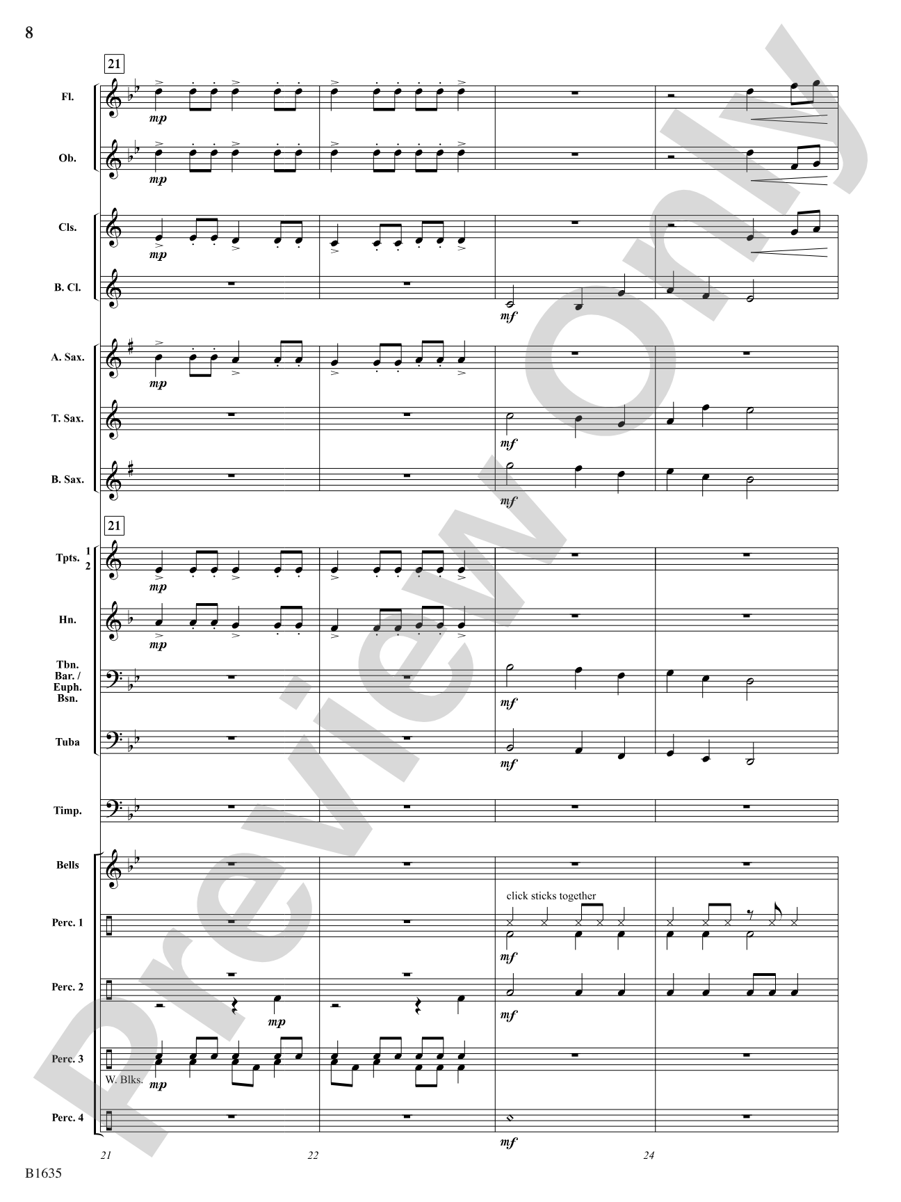 The Woodwork Factory: Concert Band Conductor Score & Parts