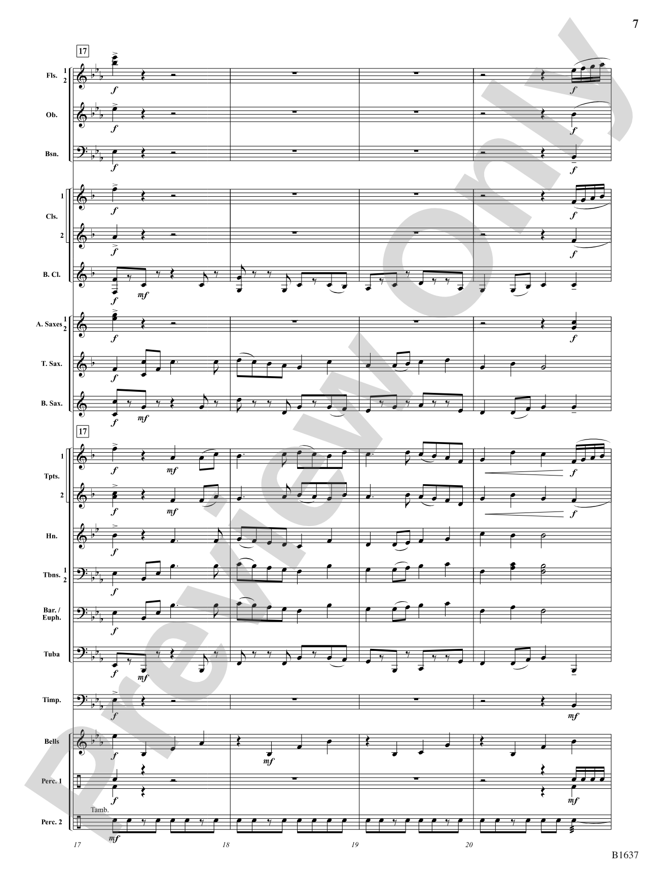 Festive Proclamation: Concert Band Conductor Score & Parts