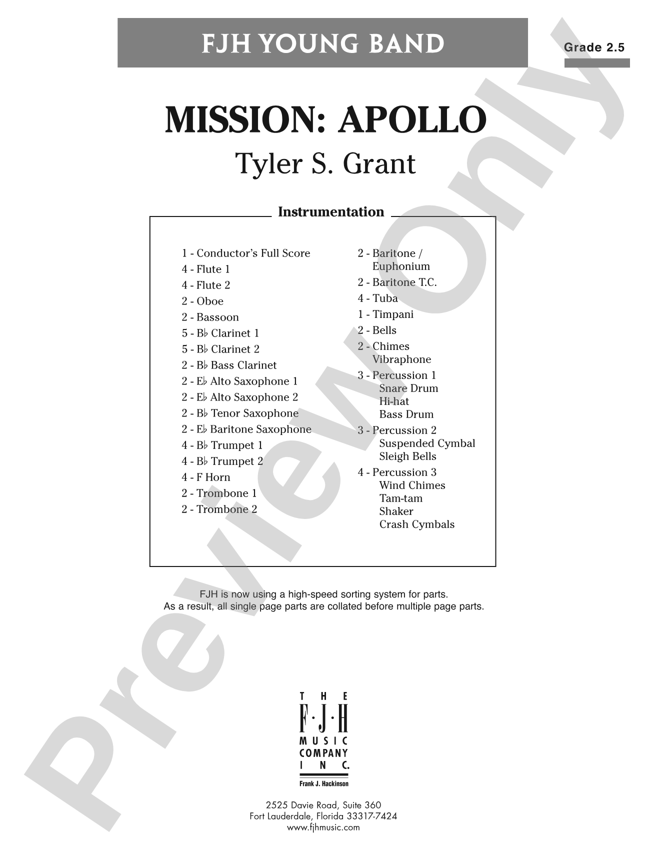 Mission: Apollo: Concert Band Conductor Score & Parts