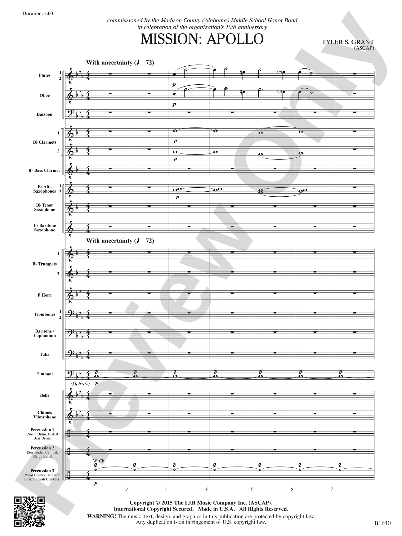Mission: Apollo: Concert Band Conductor Score & Parts