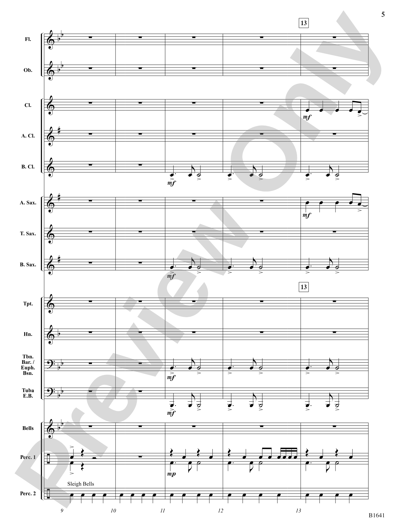Jolly Rockin' Nicholas: Concert Band Conductor Score & Parts
