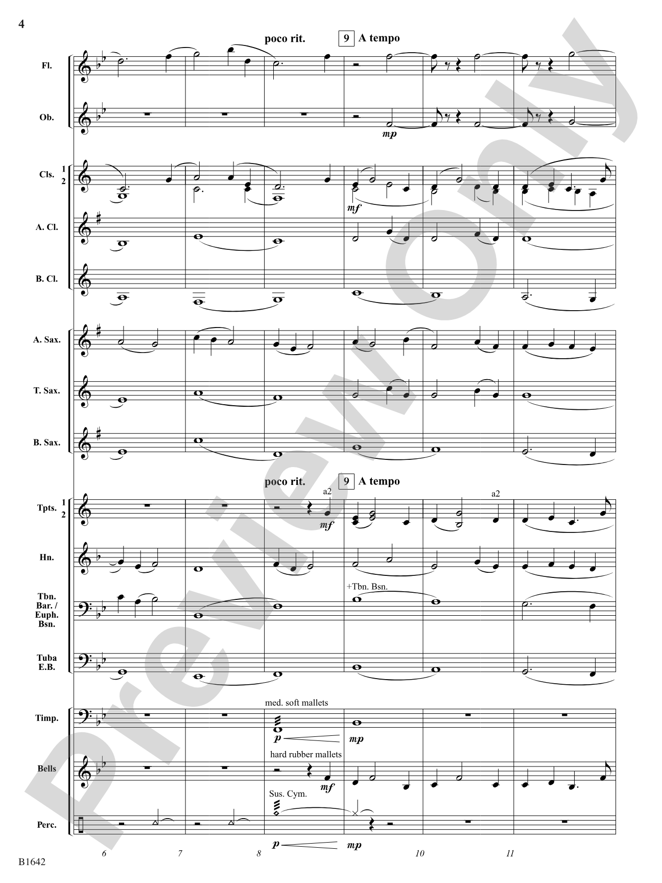On Placid Seas: Concert Band Conductor Score & Parts