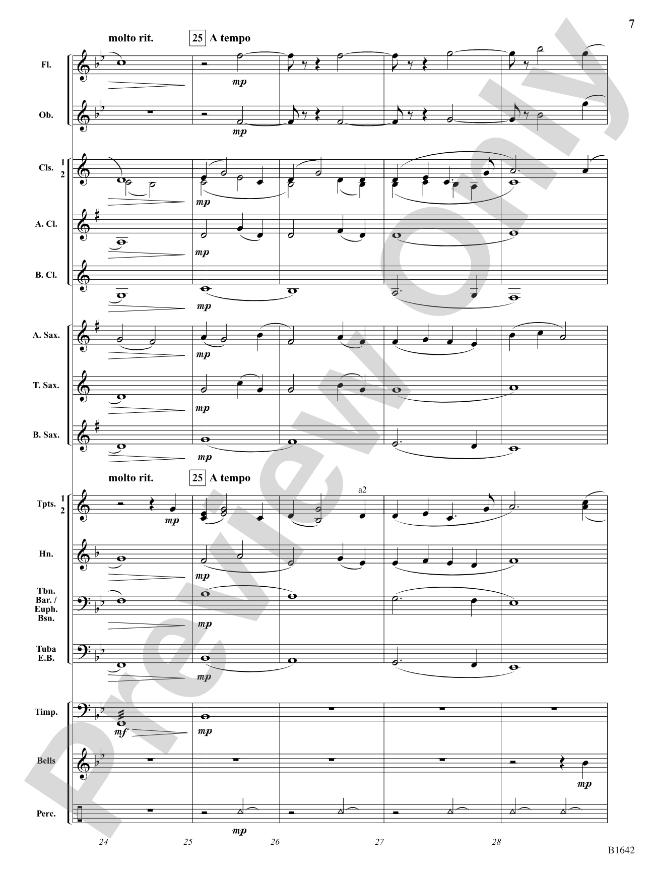 On Placid Seas: Concert Band Conductor Score & Parts