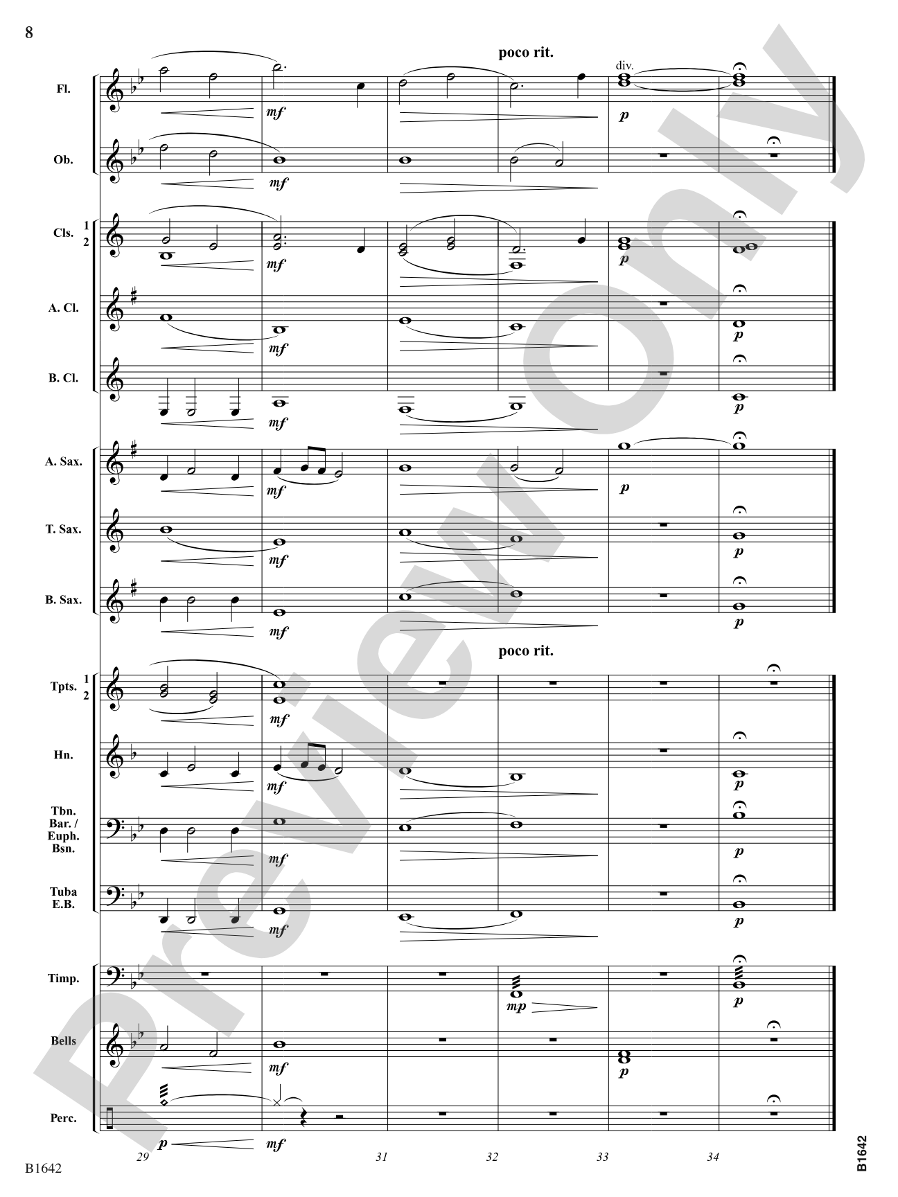 On Placid Seas: Concert Band Conductor Score & Parts