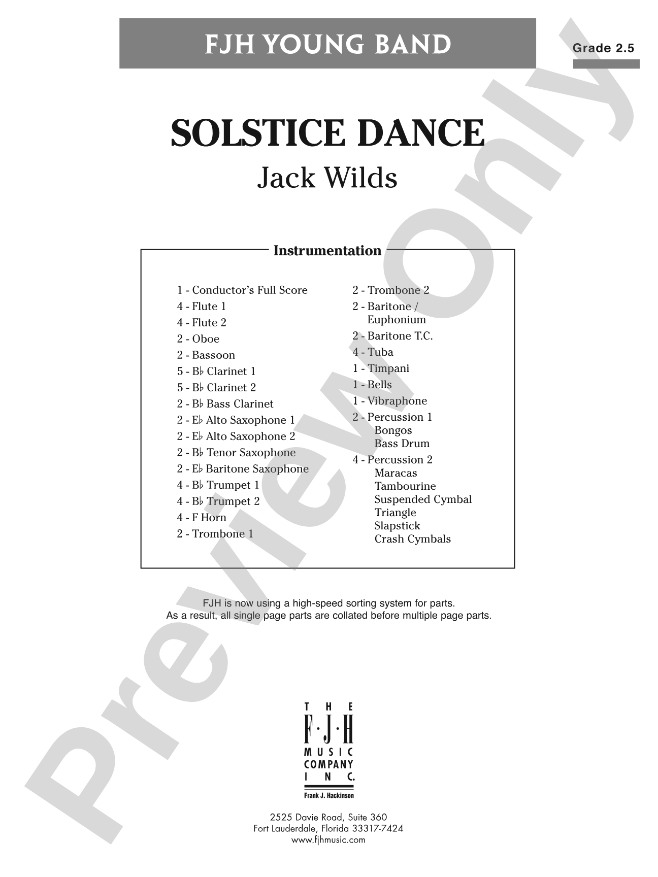 Solstice Dance: Concert Band Conductor Score & Parts
