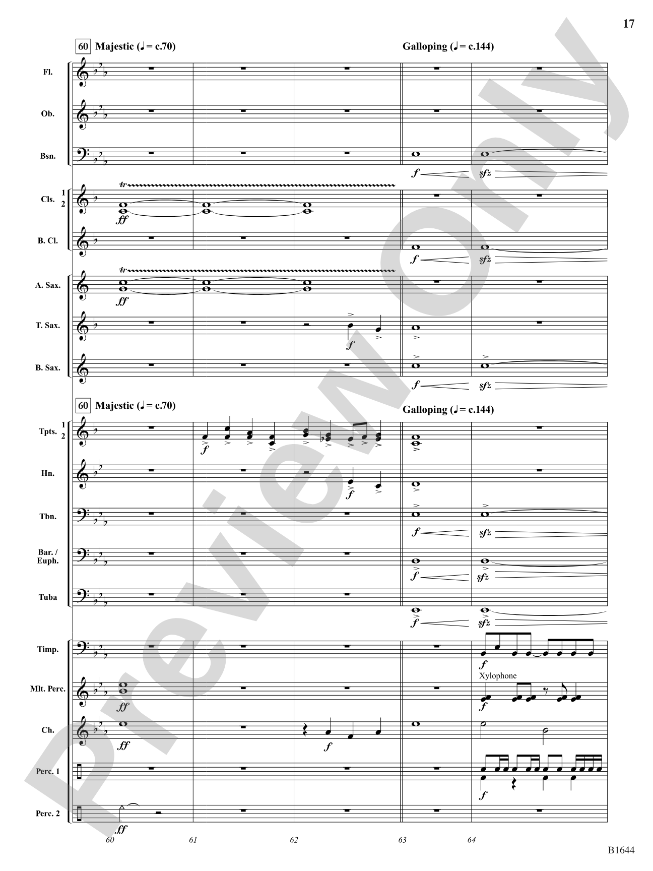 Palo Duro Sunrise: Concert Band Conductor Score & Parts