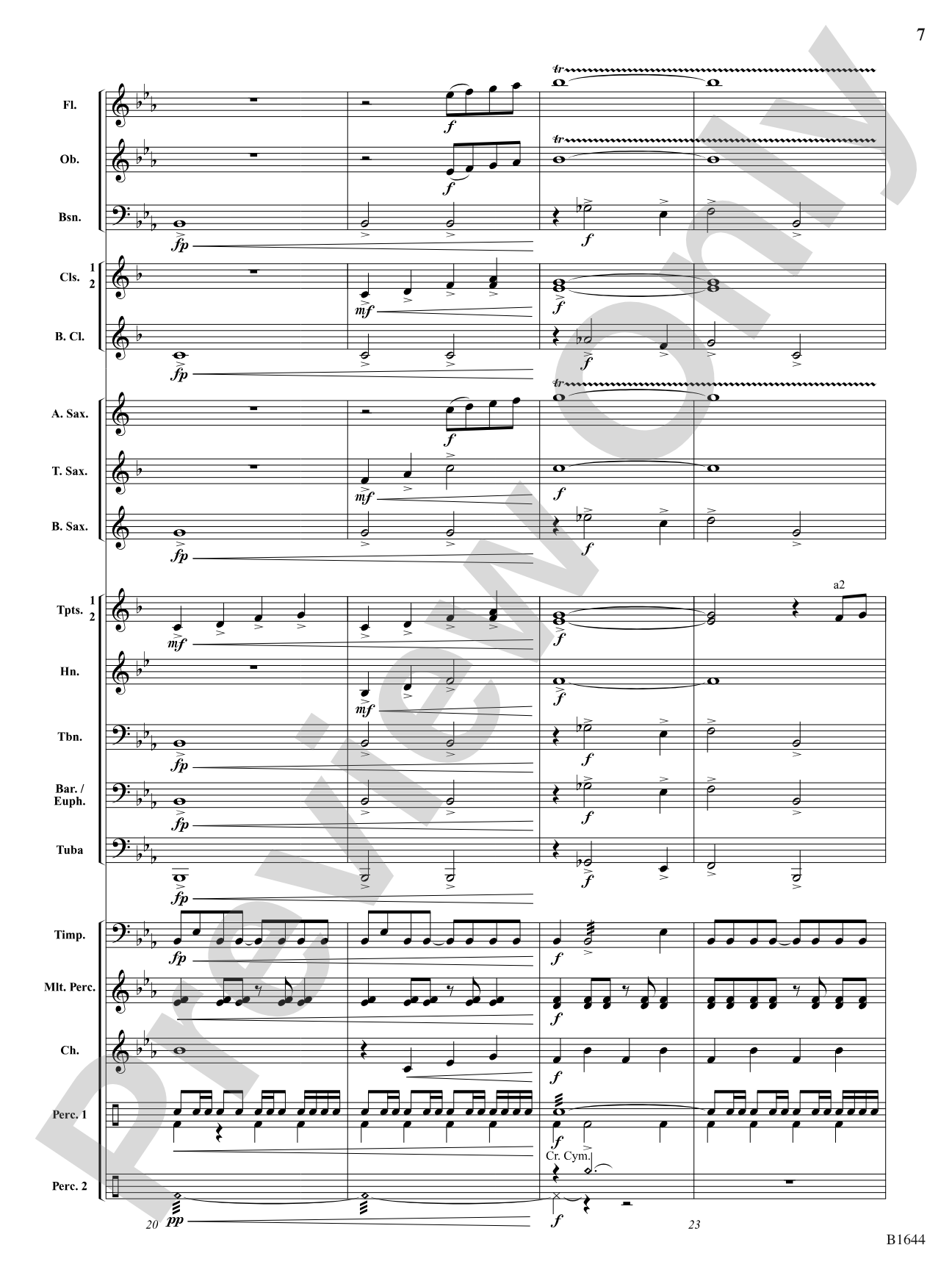 Palo Duro Sunrise: Concert Band Conductor Score & Parts