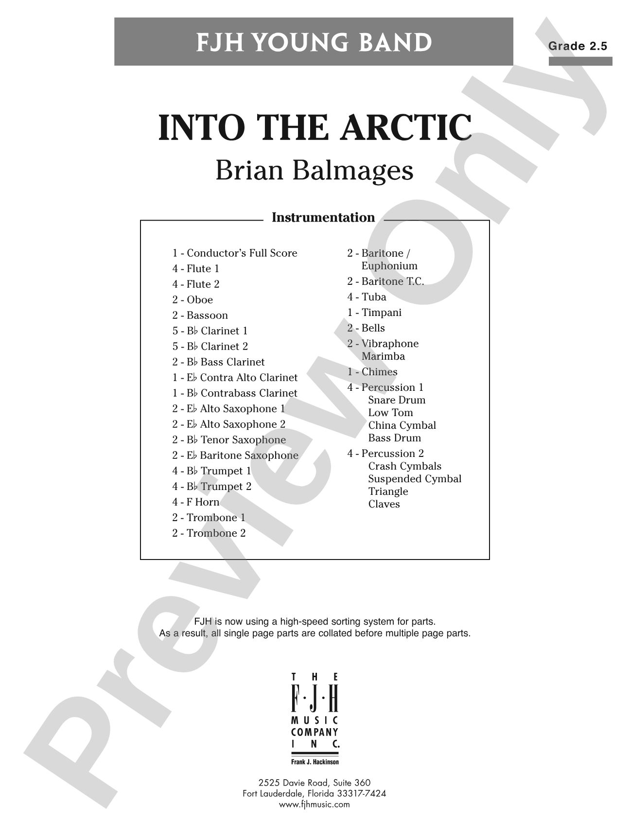 Into the Arctic: Concert Band Conductor Score & Parts