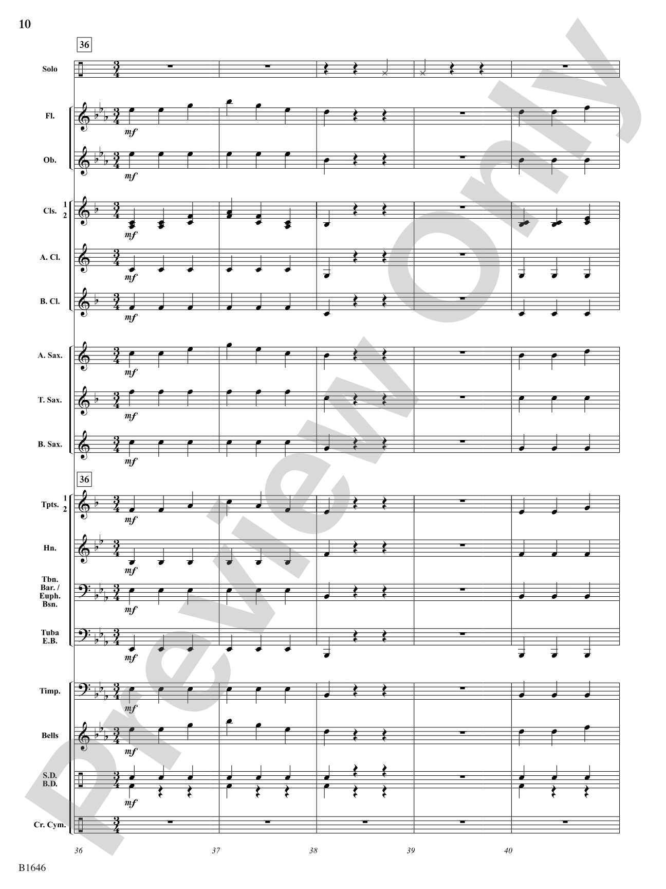Concerto for Two Hands: Concert Band Conductor Score & Parts