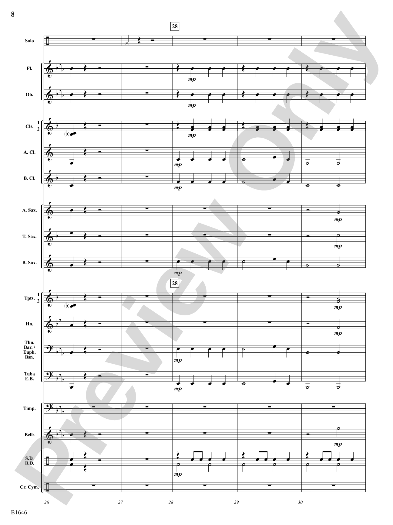 Concerto for Two Hands: Concert Band Conductor Score & Parts