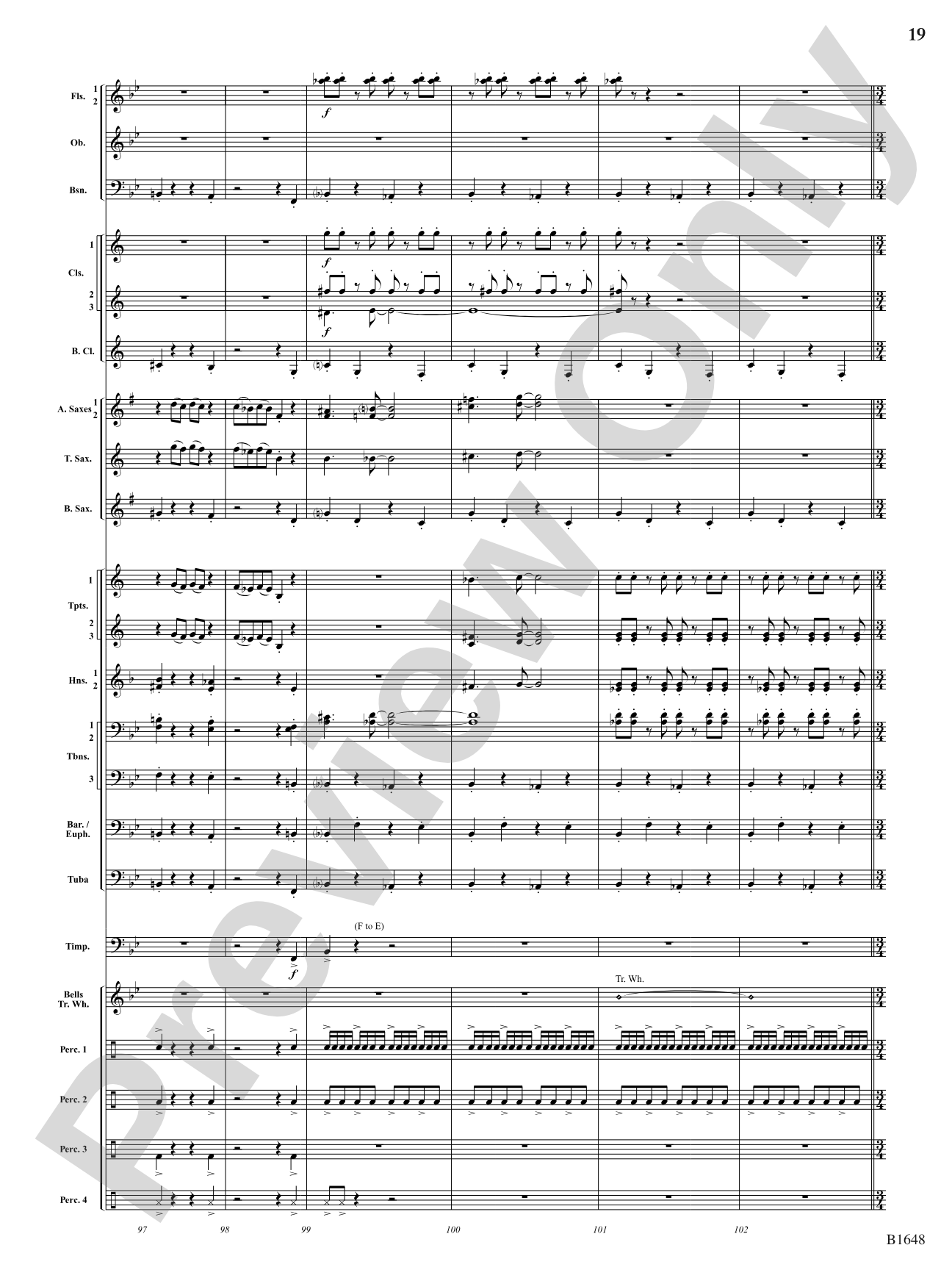 Runaway Circus Train: Concert Band Conductor Score & Parts