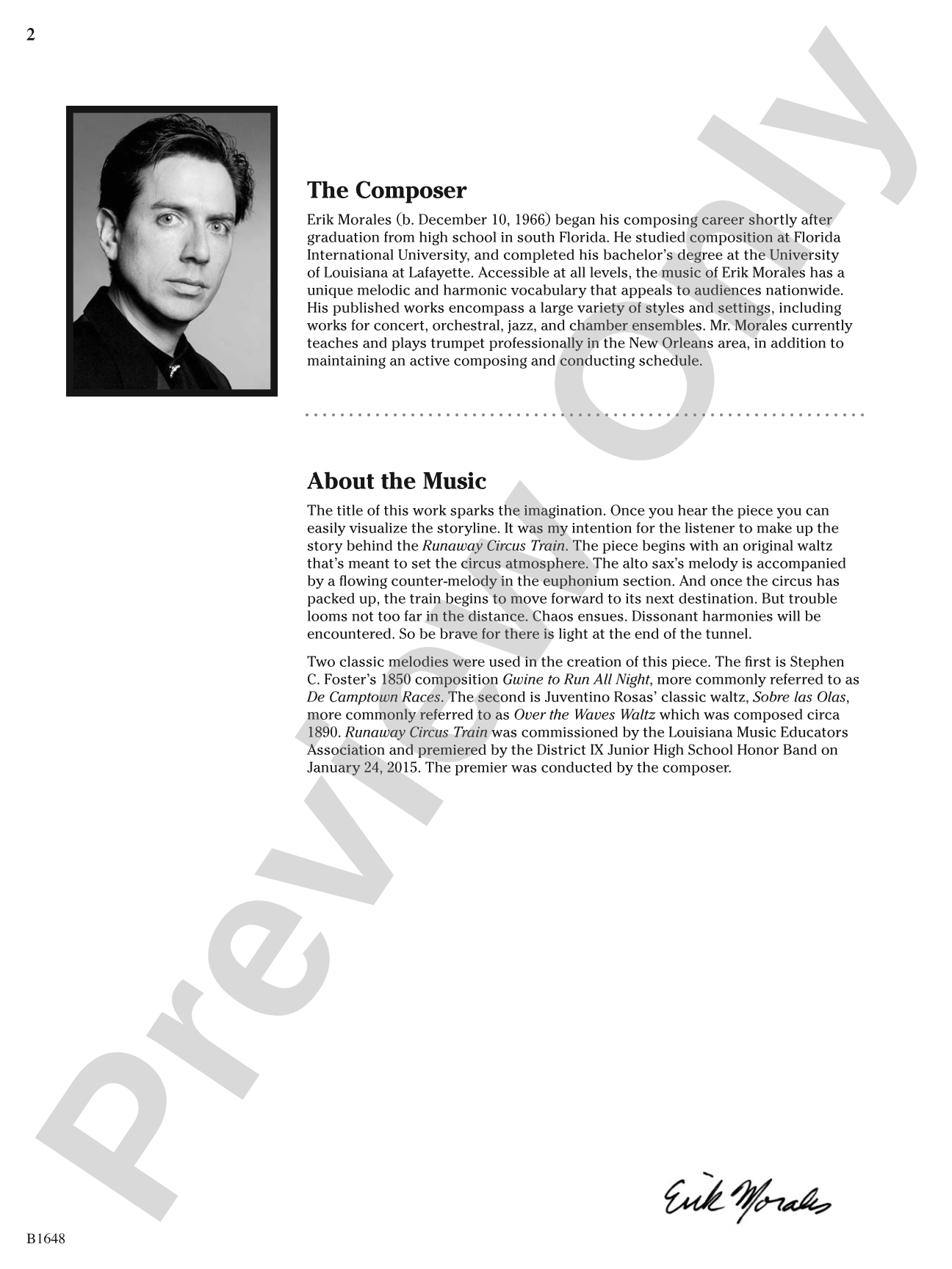 Runaway Circus Train: Concert Band Conductor Score & Parts