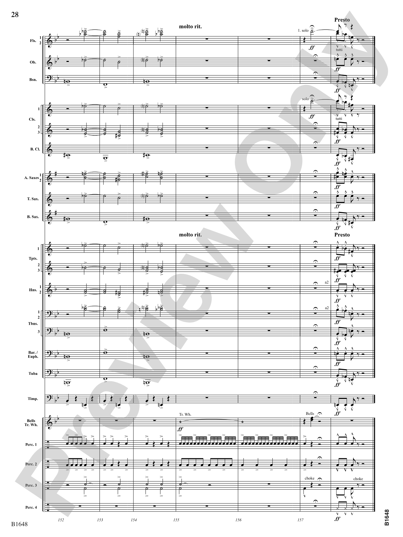 Runaway Circus Train: Concert Band Conductor Score & Parts