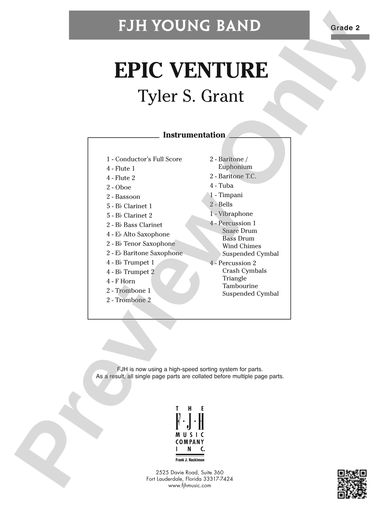 Epic Venture: Concert Band Conductor Score & Parts
