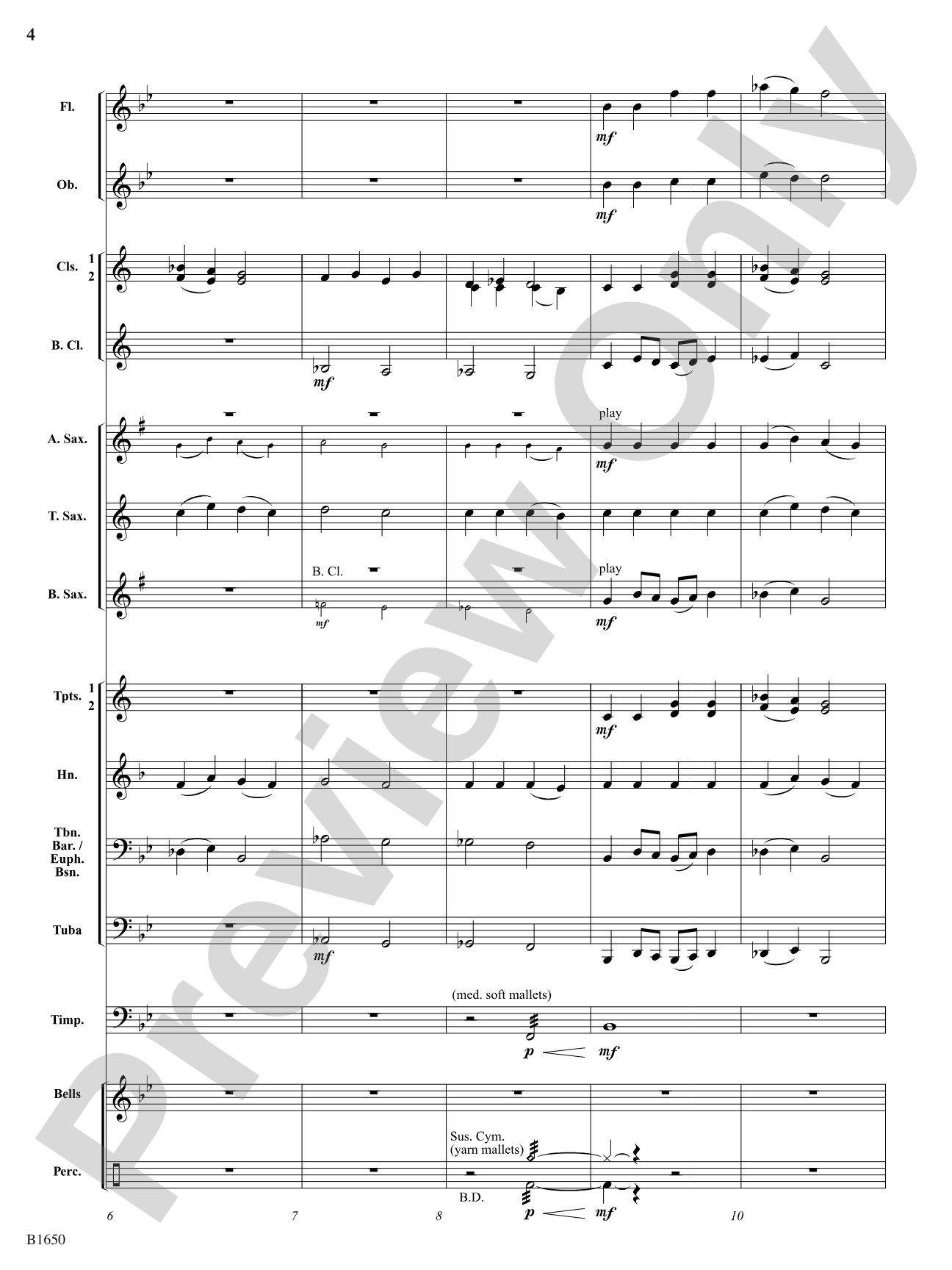 Starry Night: Concert Band Conductor Score & Parts