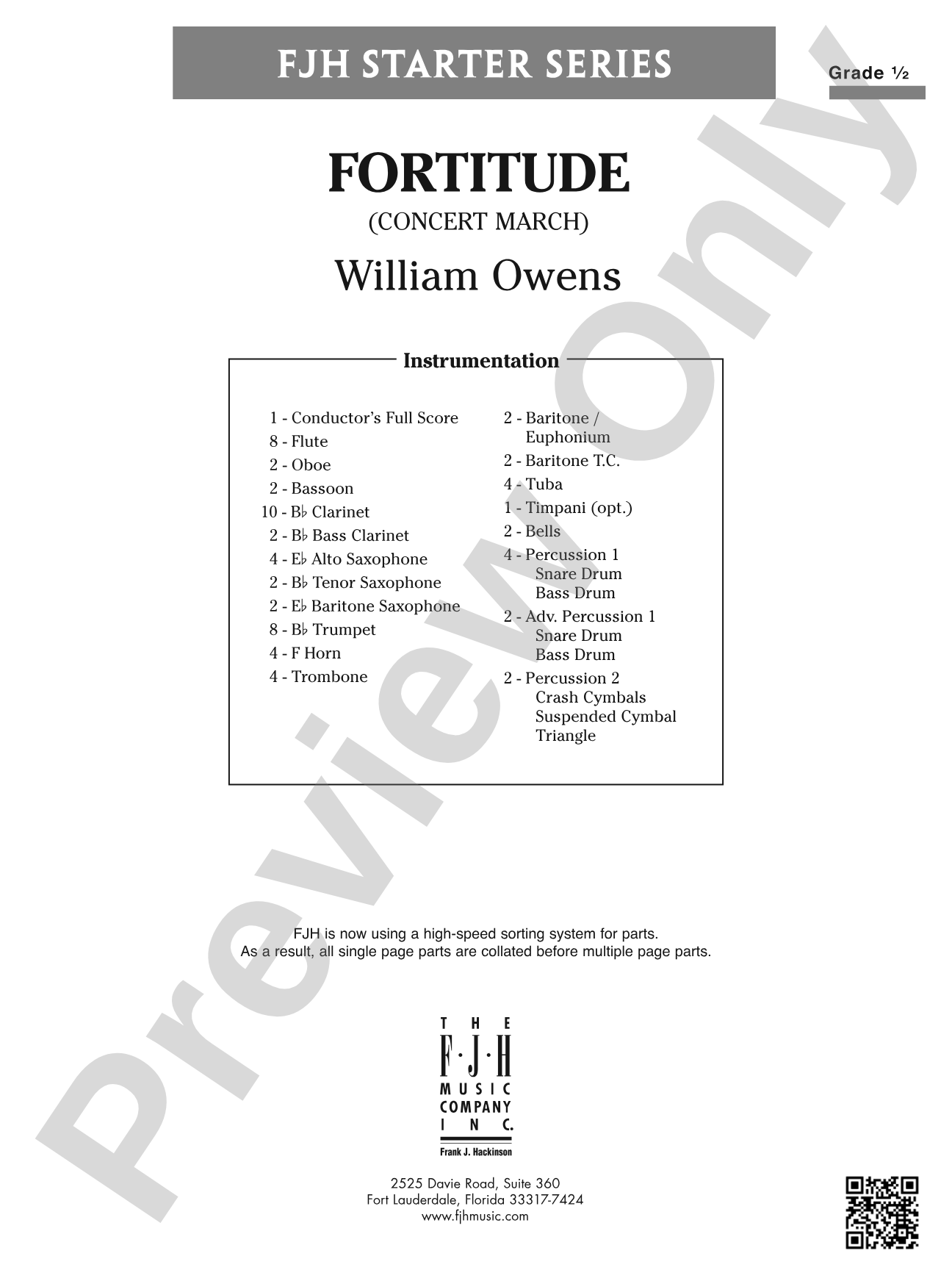 Fortitude: Concert Band Conductor Score & Parts