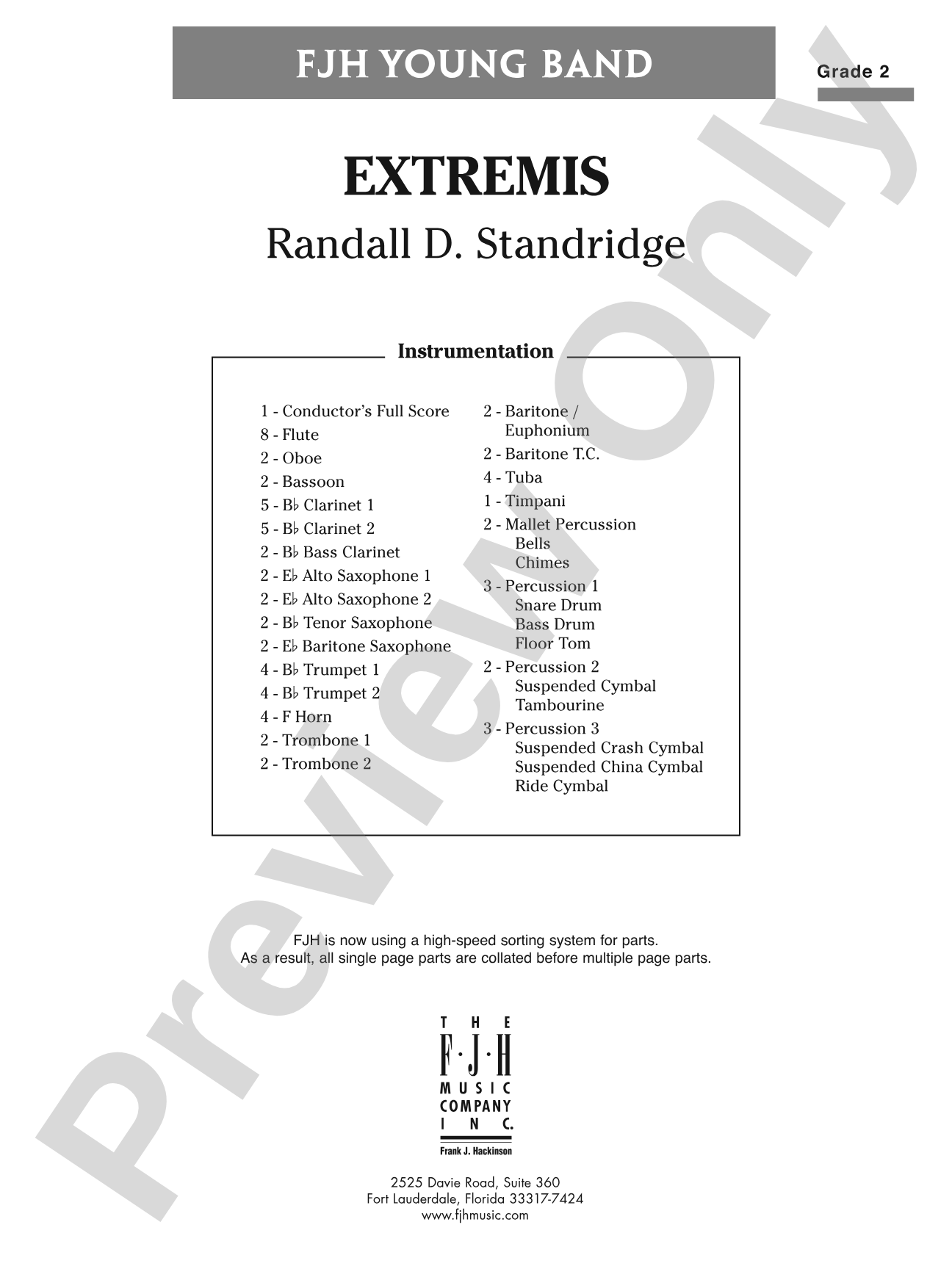 Extremis: Concert Band Conductor Score & Parts