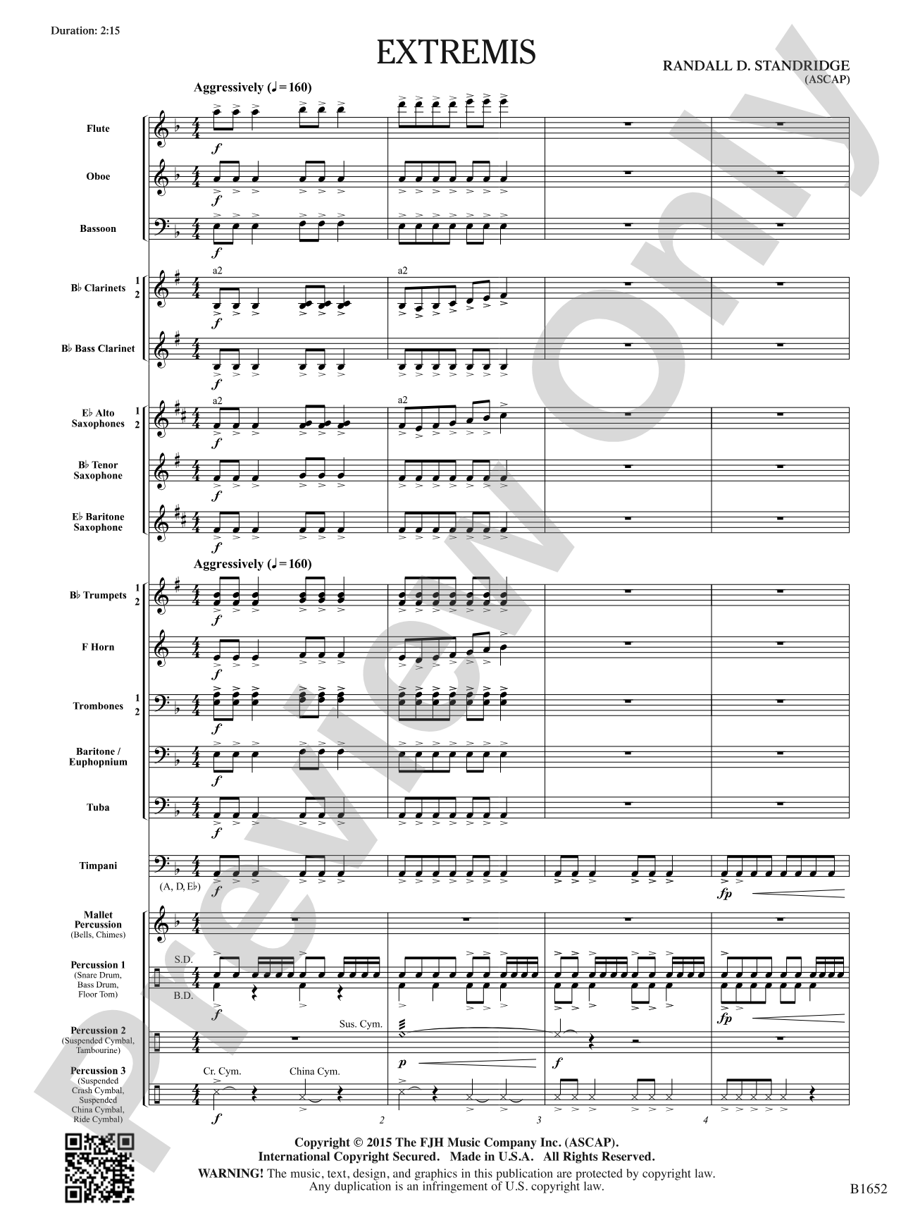 Extremis: Concert Band Conductor Score & Parts