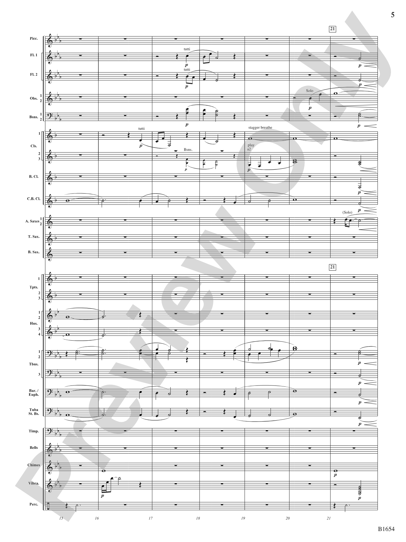 Grace: Concert Band Conductor Score & Parts