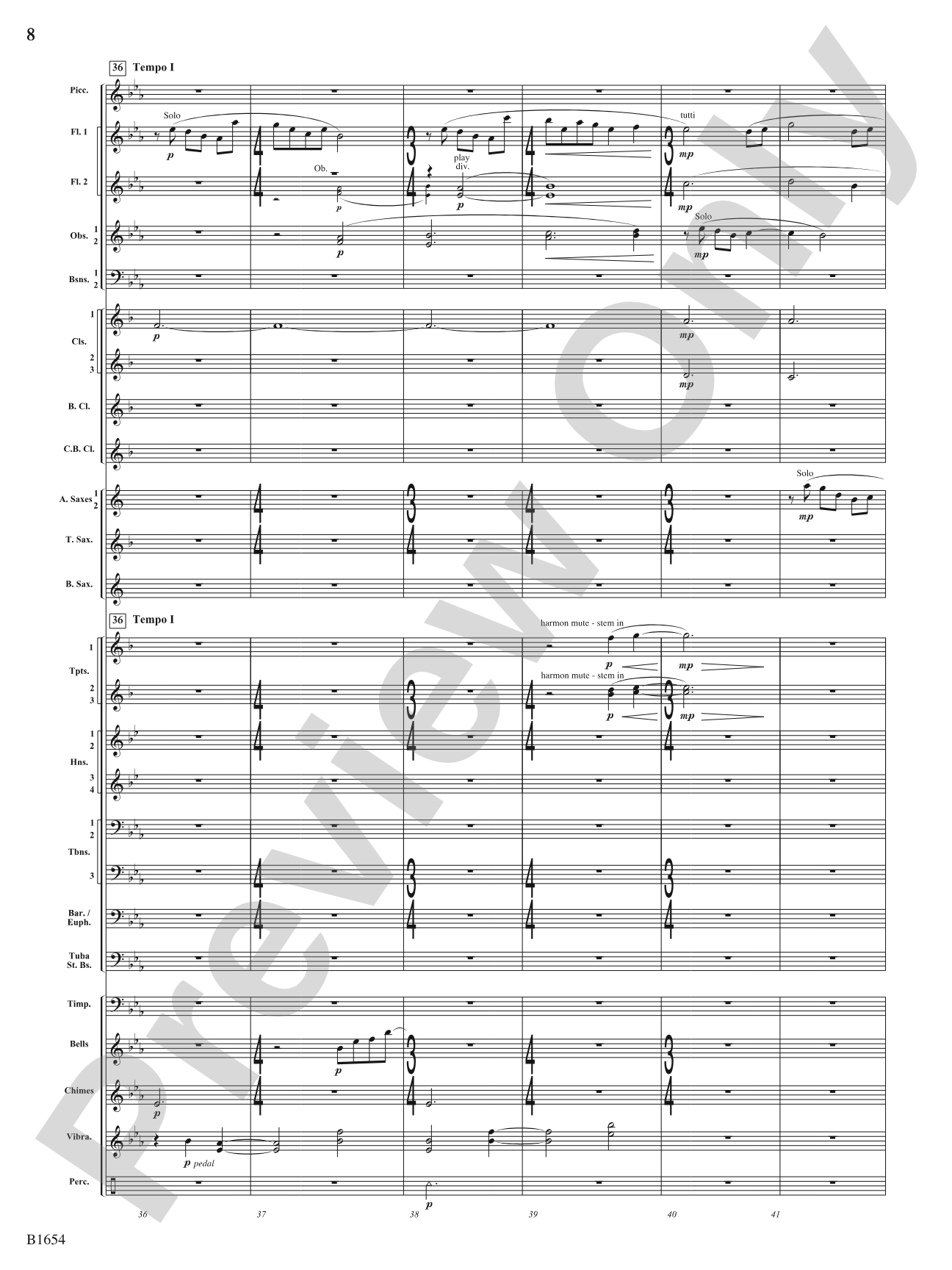 Grace: Concert Band Conductor Score & Parts