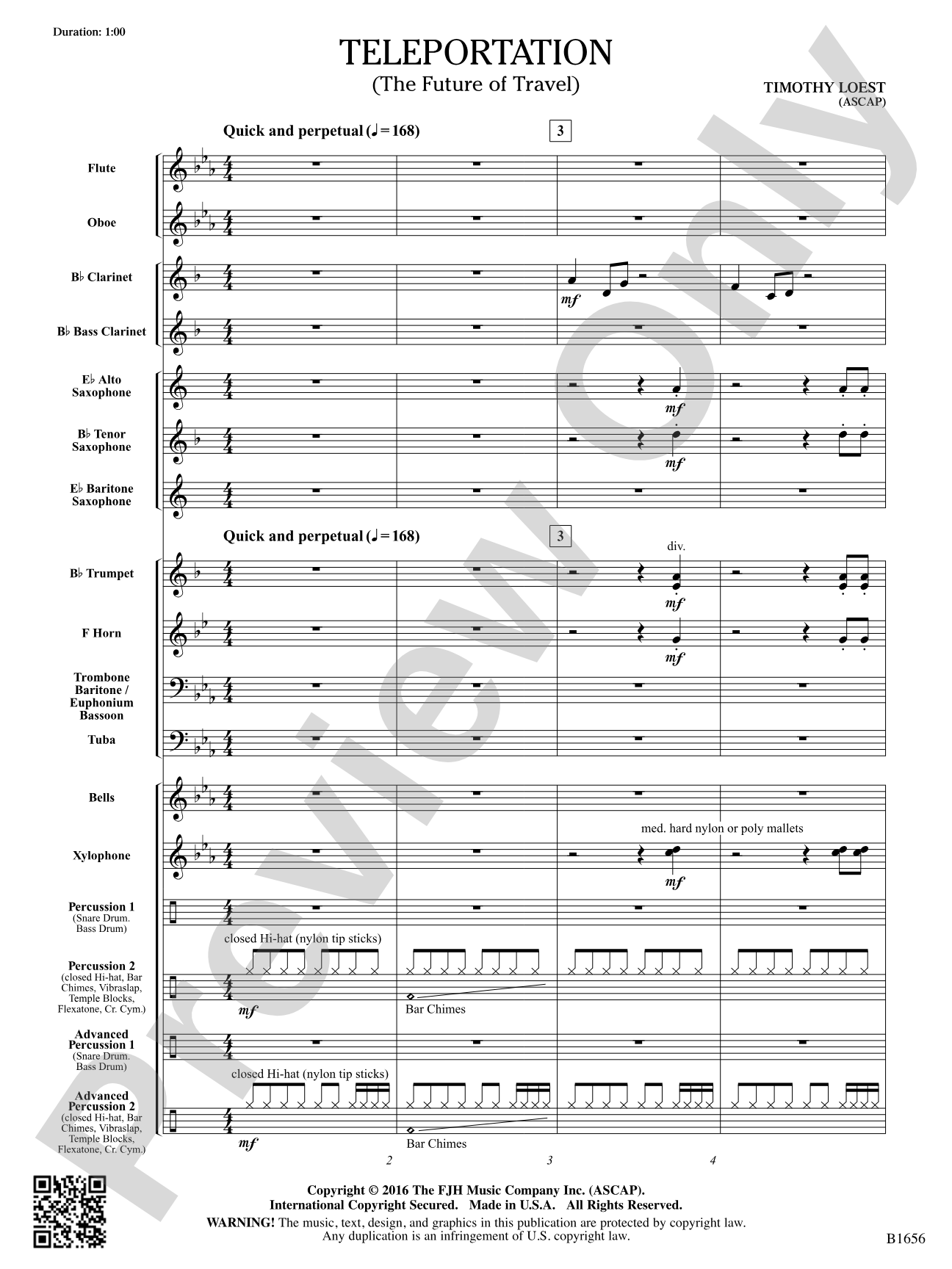 Teleportation: Concert Band Conductor Score & Parts