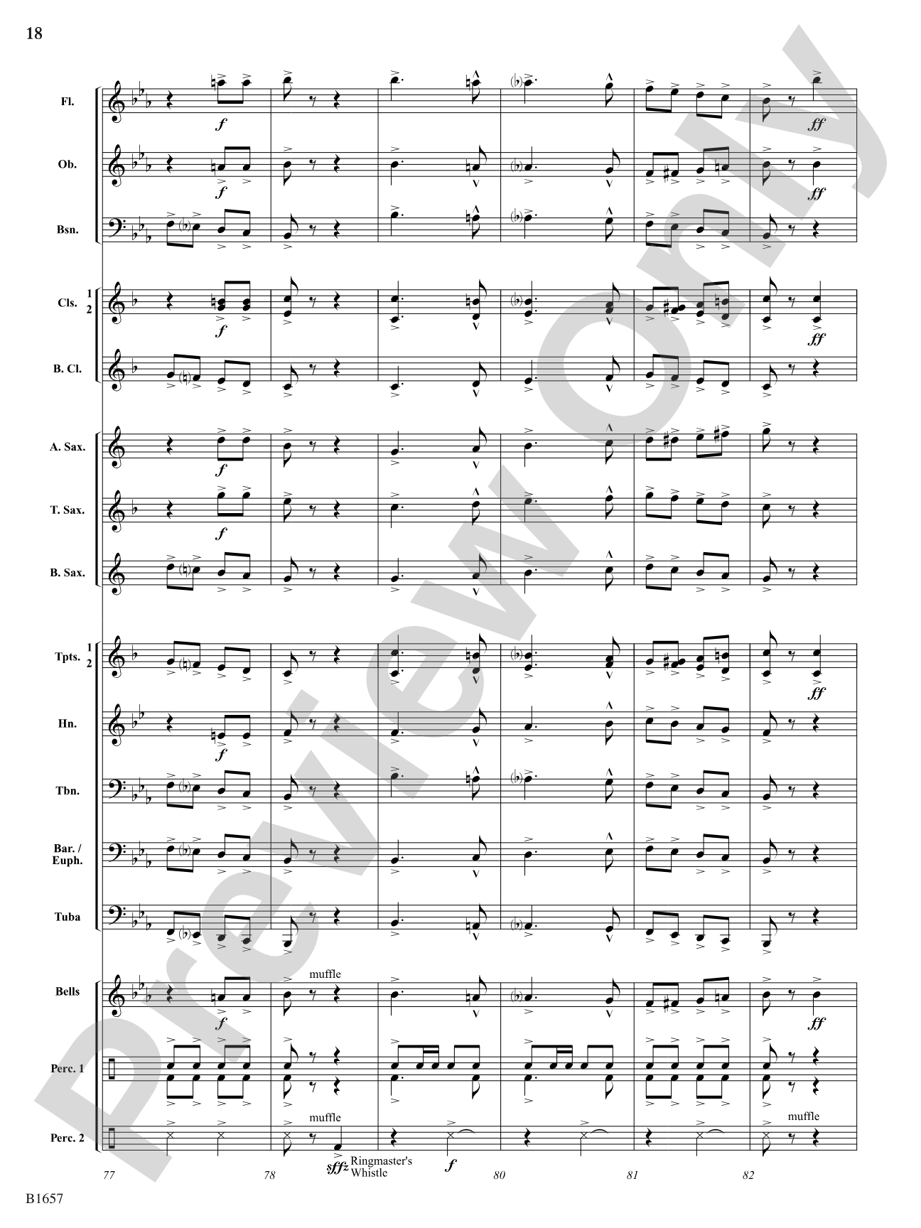 Mad Dash: Concert Band Conductor Score & Parts