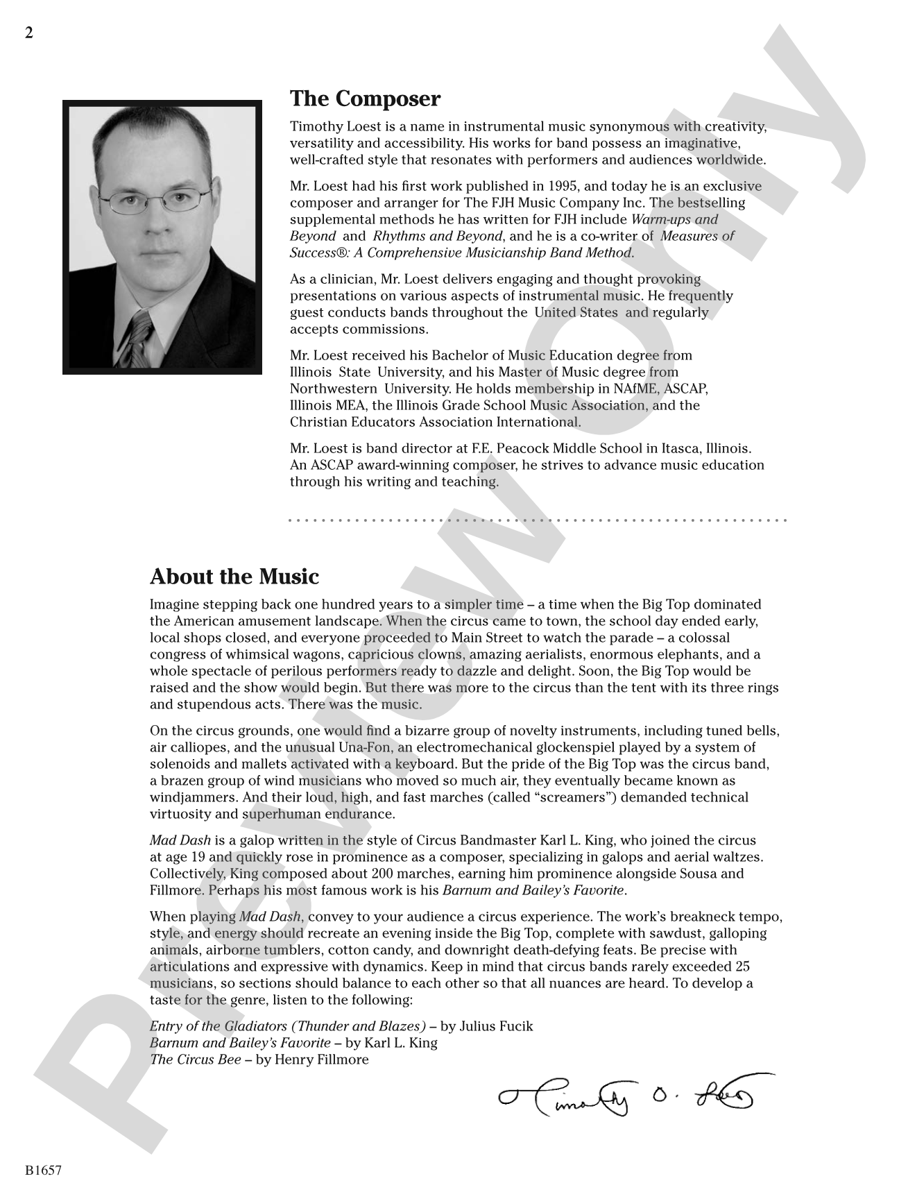 Mad Dash: Concert Band Conductor Score & Parts