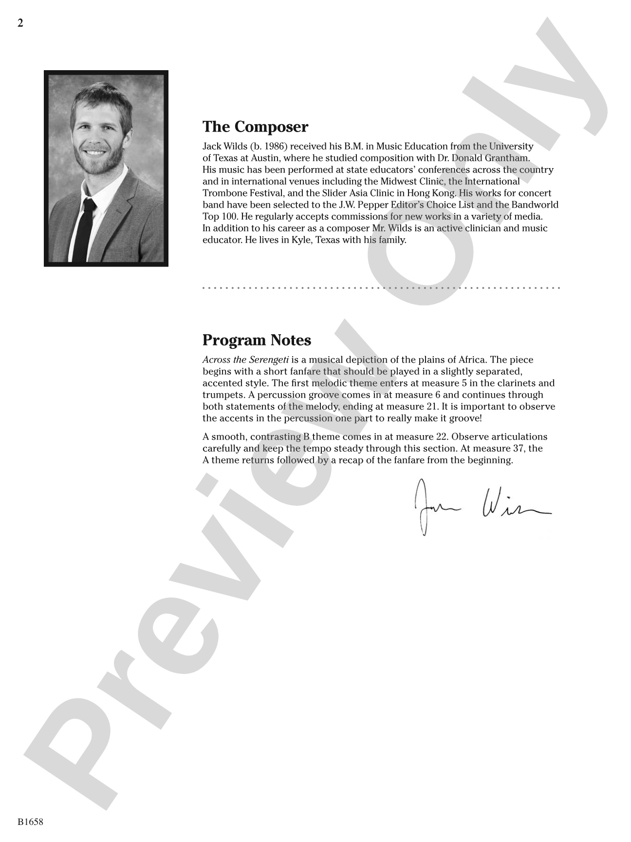 Across the Serengeti: Concert Band Conductor Score & Parts