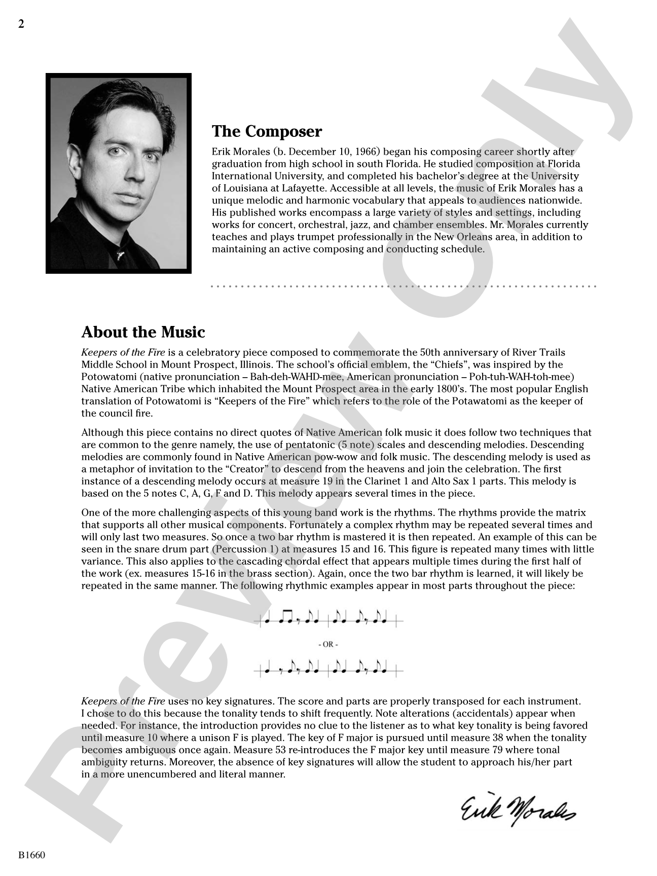 Keepers of the Fire: Concert Band Conductor Score & Parts