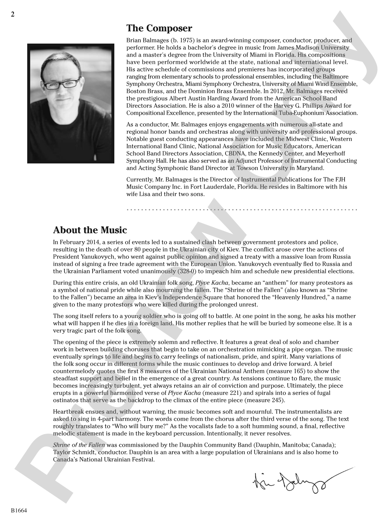 Shrine of the Fallen: Concert Band Conductor Score & Parts