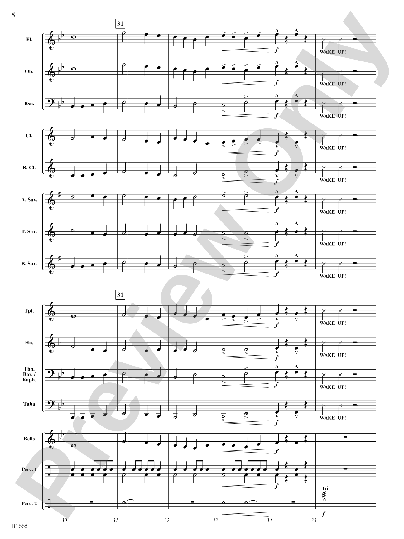 Snooze Alarm: Concert Band Conductor Score & Parts