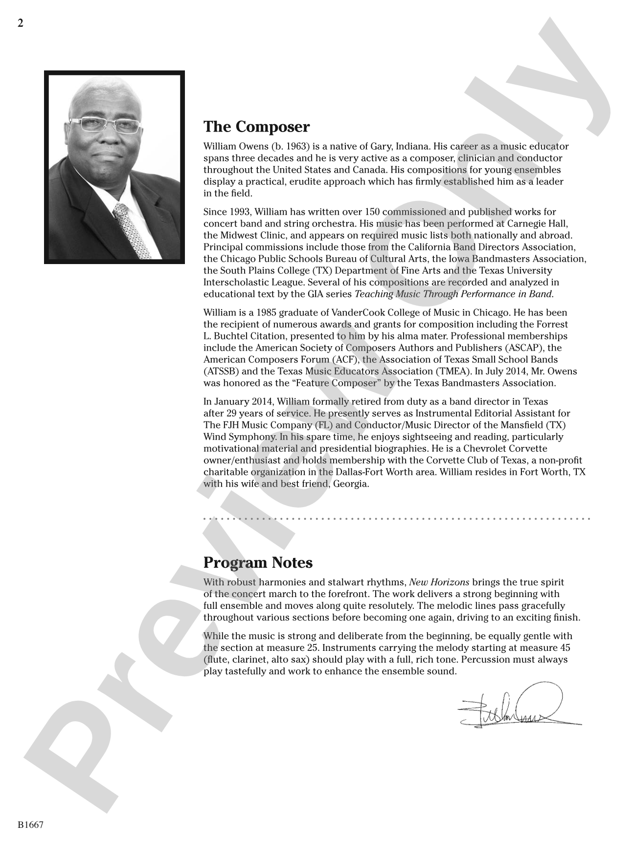 New Horizons: Concert Band Conductor Score & Parts