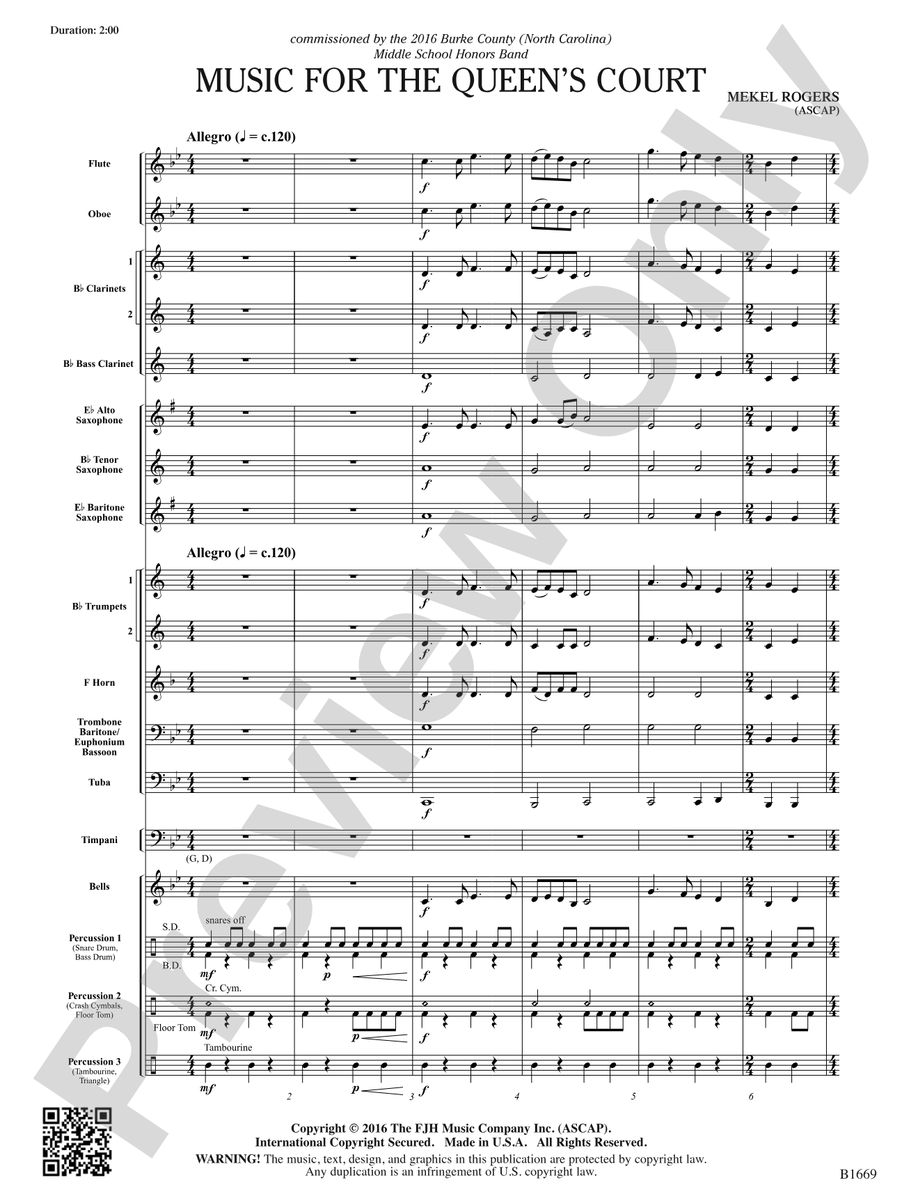 Music for the Queen's Court: Concert Band Conductor Score & Parts