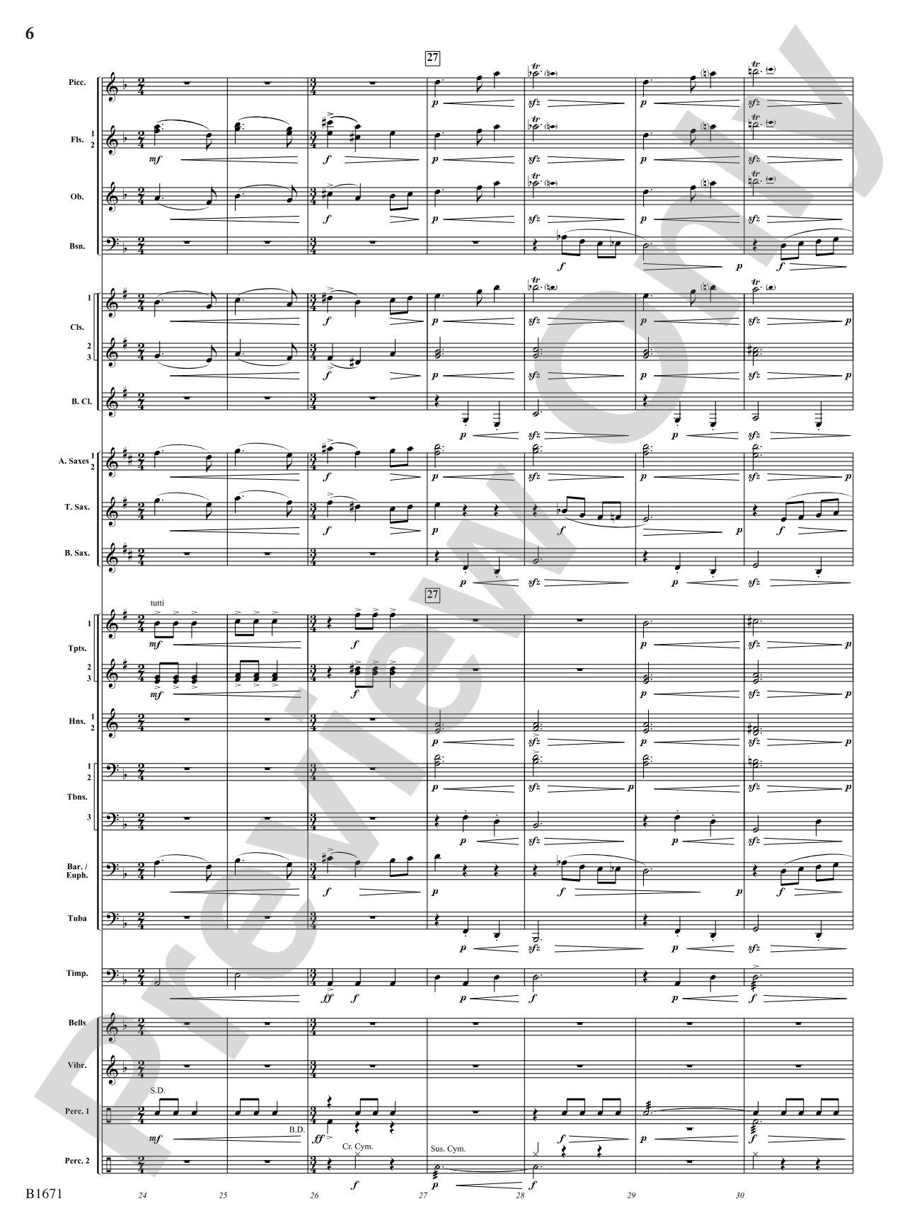 Spellbound: Concert Band Conductor Score & Parts