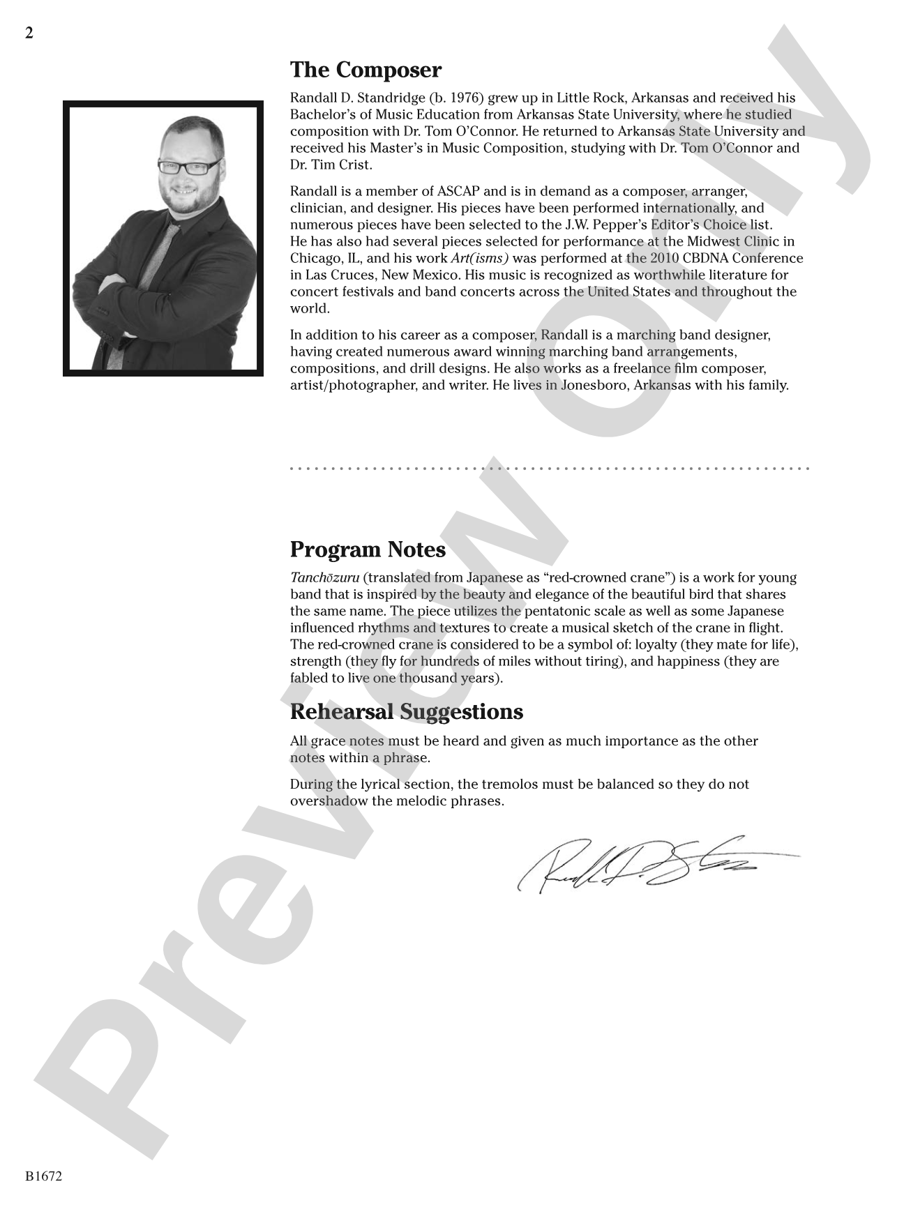 Tanchozuru: Concert Band Conductor Score & Parts